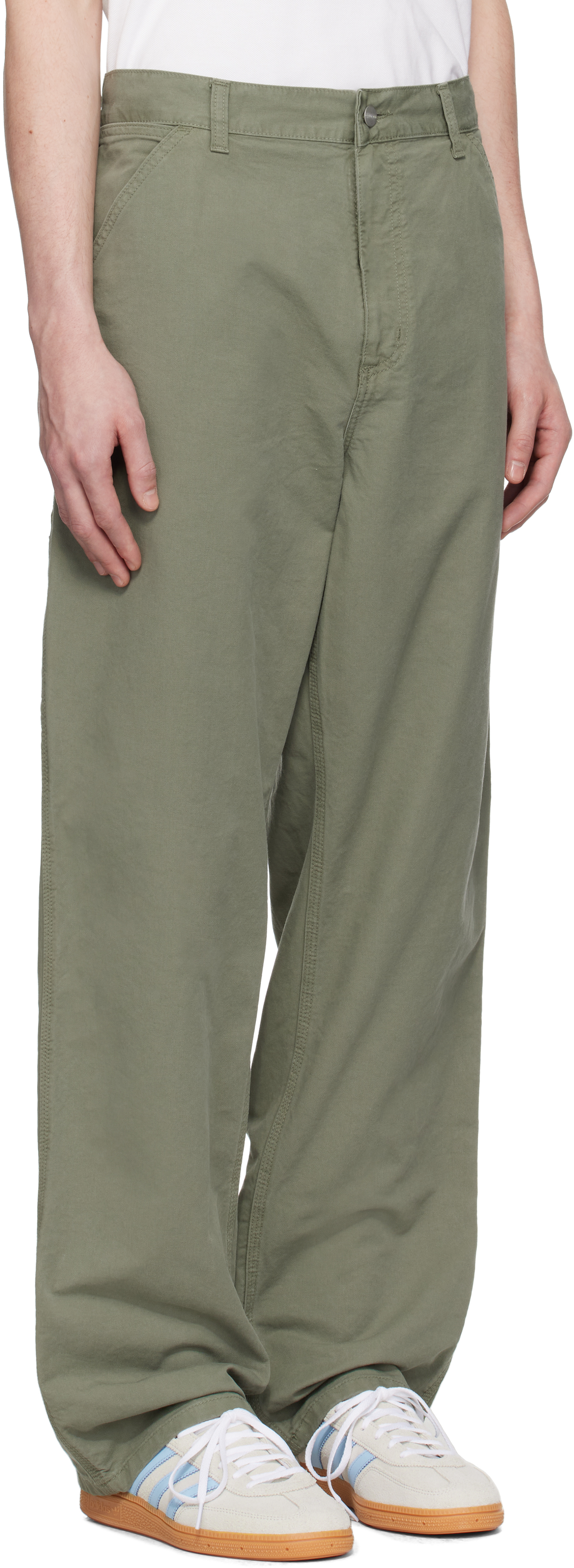 Carhartt Green Single Knee Trousers In 1yfgd Park
