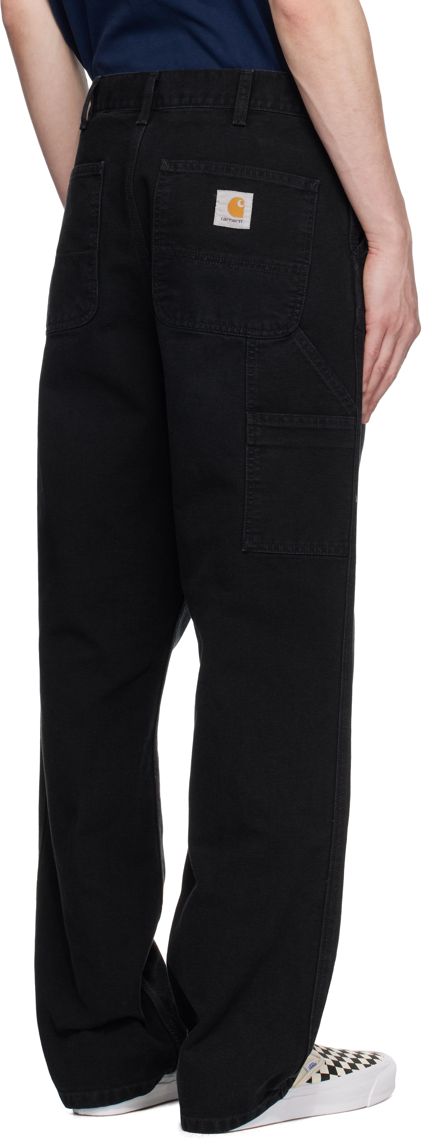 Carhartt Black Single Knee Trousers In 894o Black