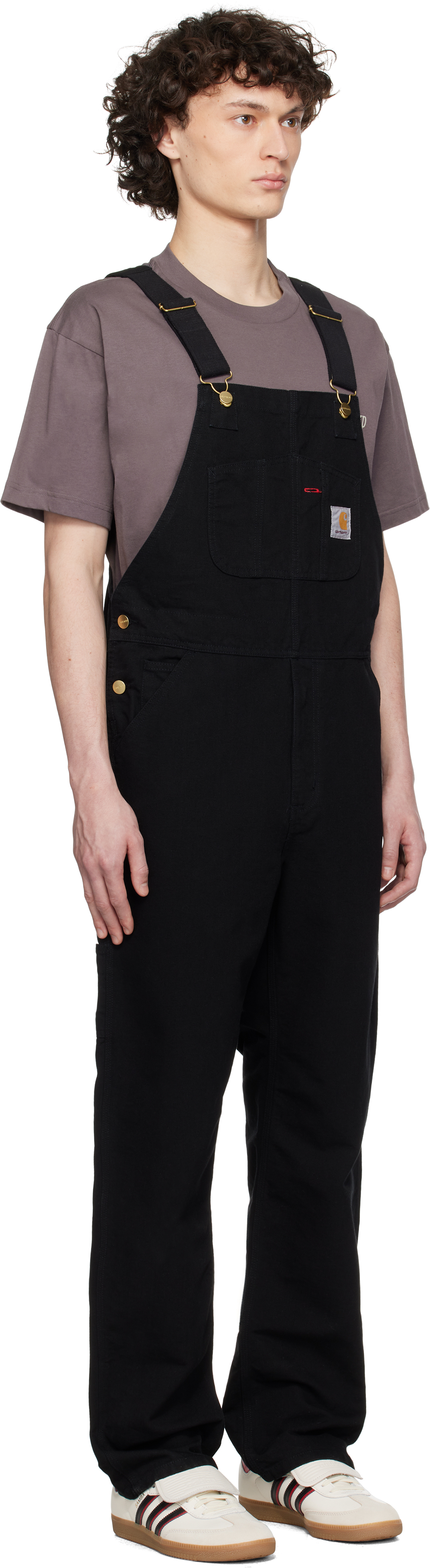 Shop Carhartt Black Bib Overalls In 8902 Black