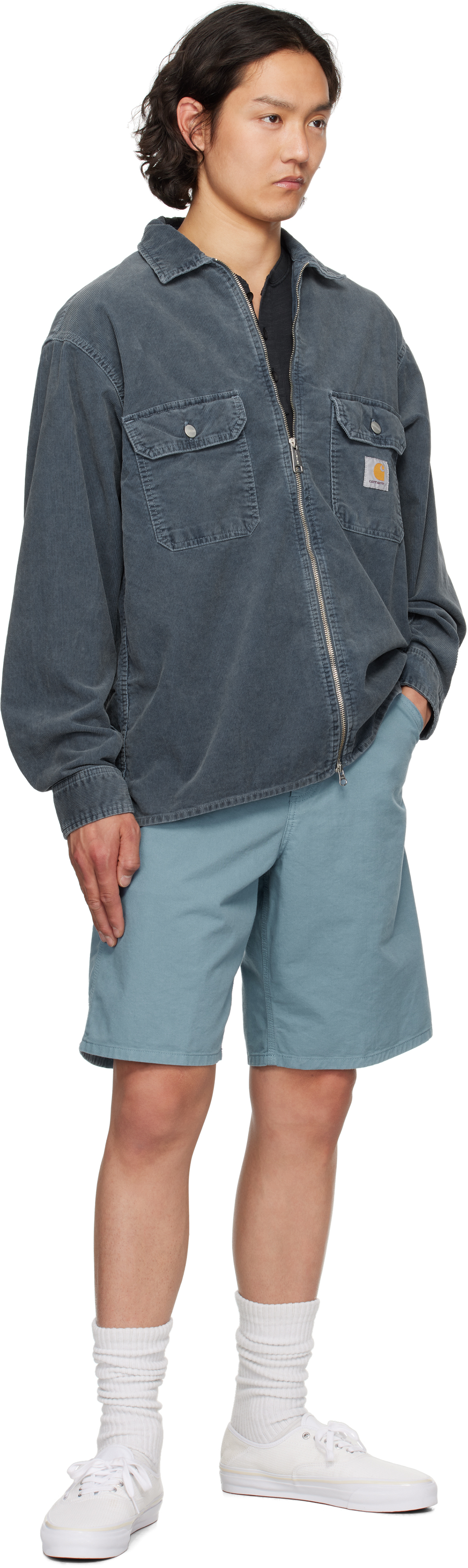 Carhartt Blue Single Knee Shorts In 2pagd Clay Blue