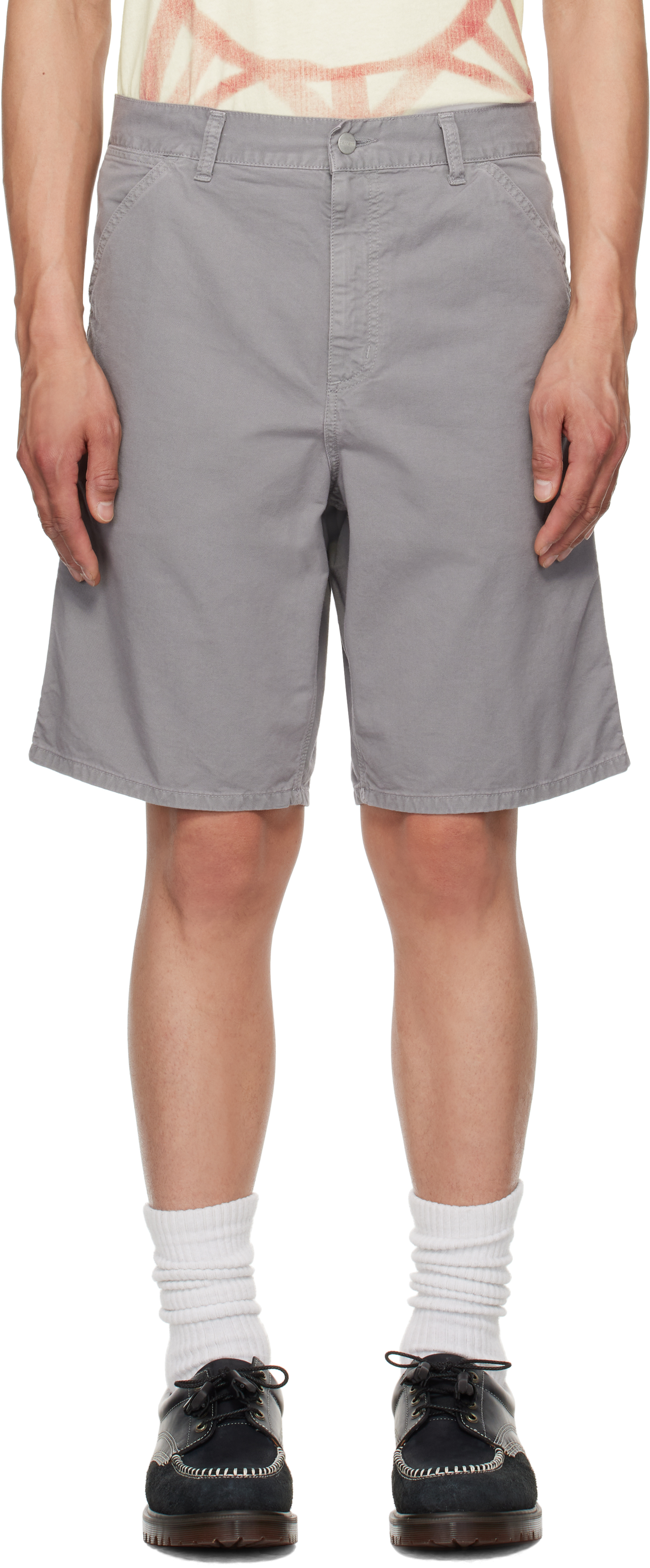 Carhartt Gray Single Knee Shorts In 2lrgd Yosemite