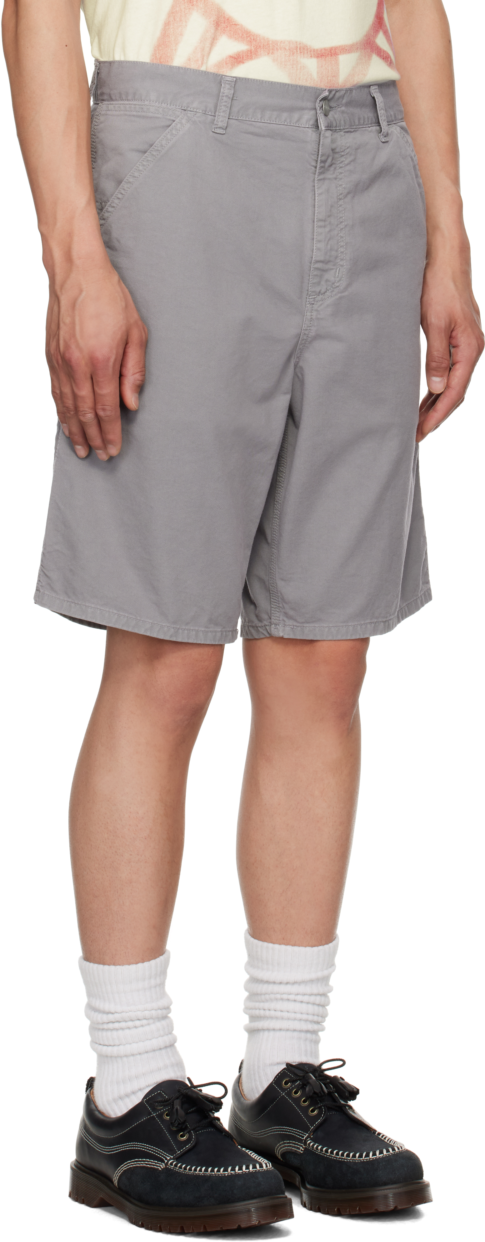 Carhartt Gray Single Knee Shorts In 2lrgd Yosemite