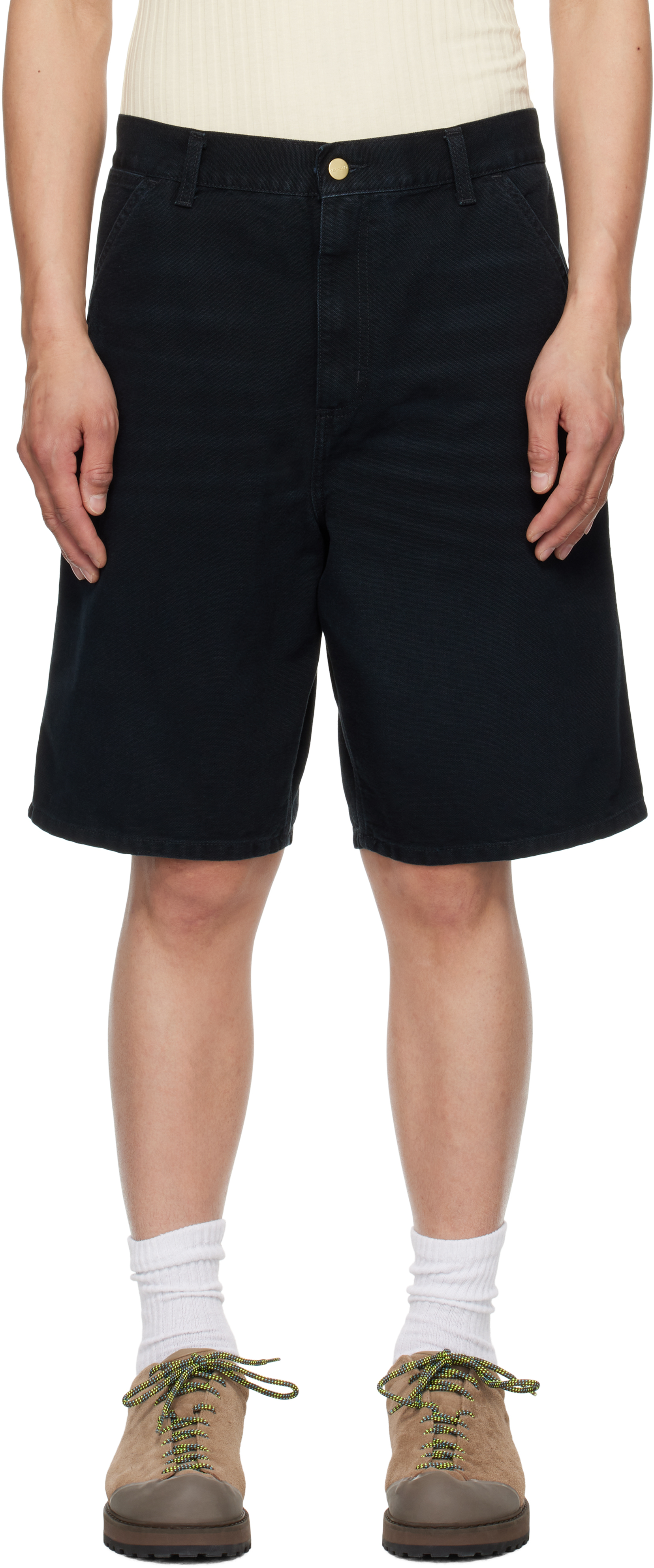 【関税込み】Carhartt Work In Progress ショートパンツ Carhartt Work In Progressのブラック Single Knee ショート