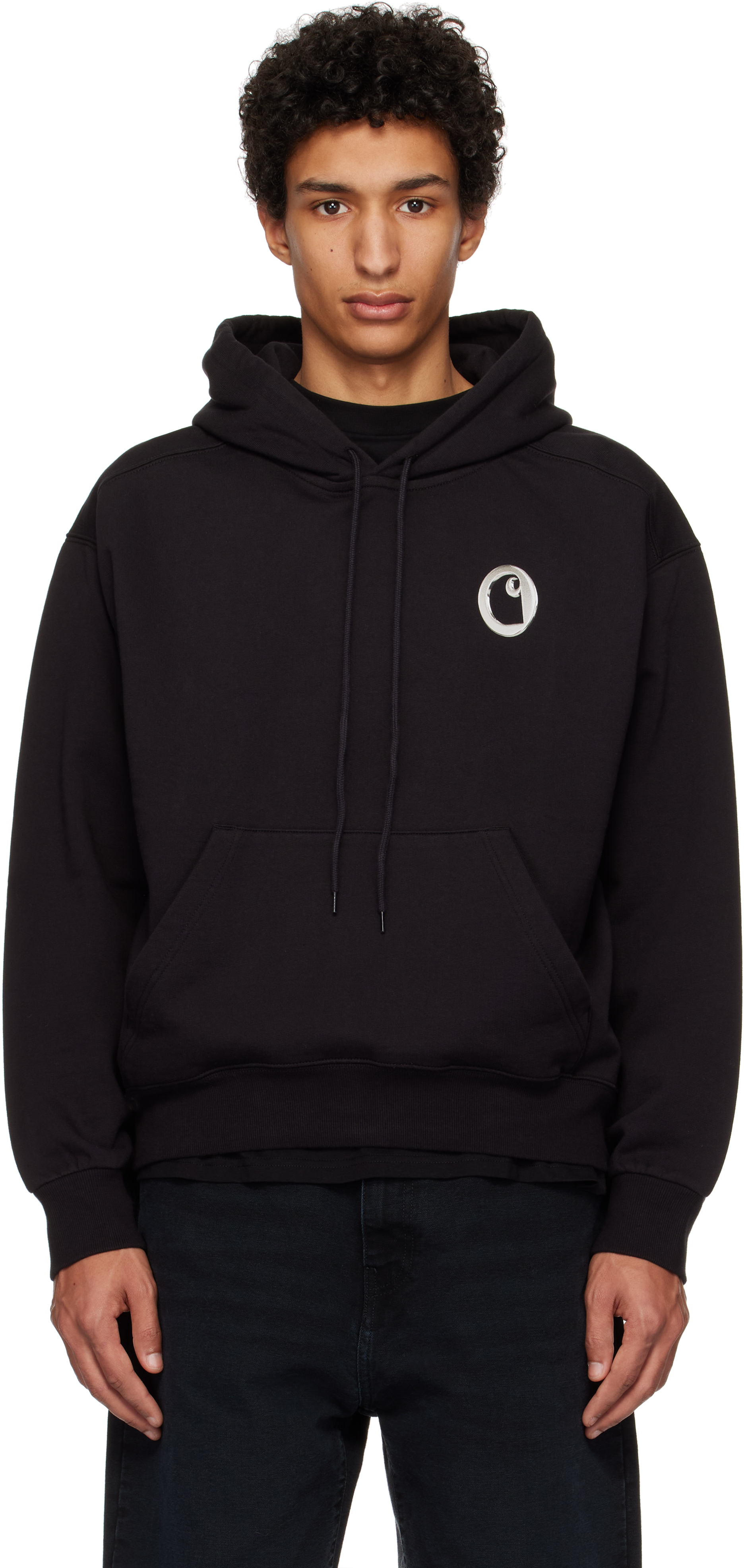 Black Charm Link Hoodie