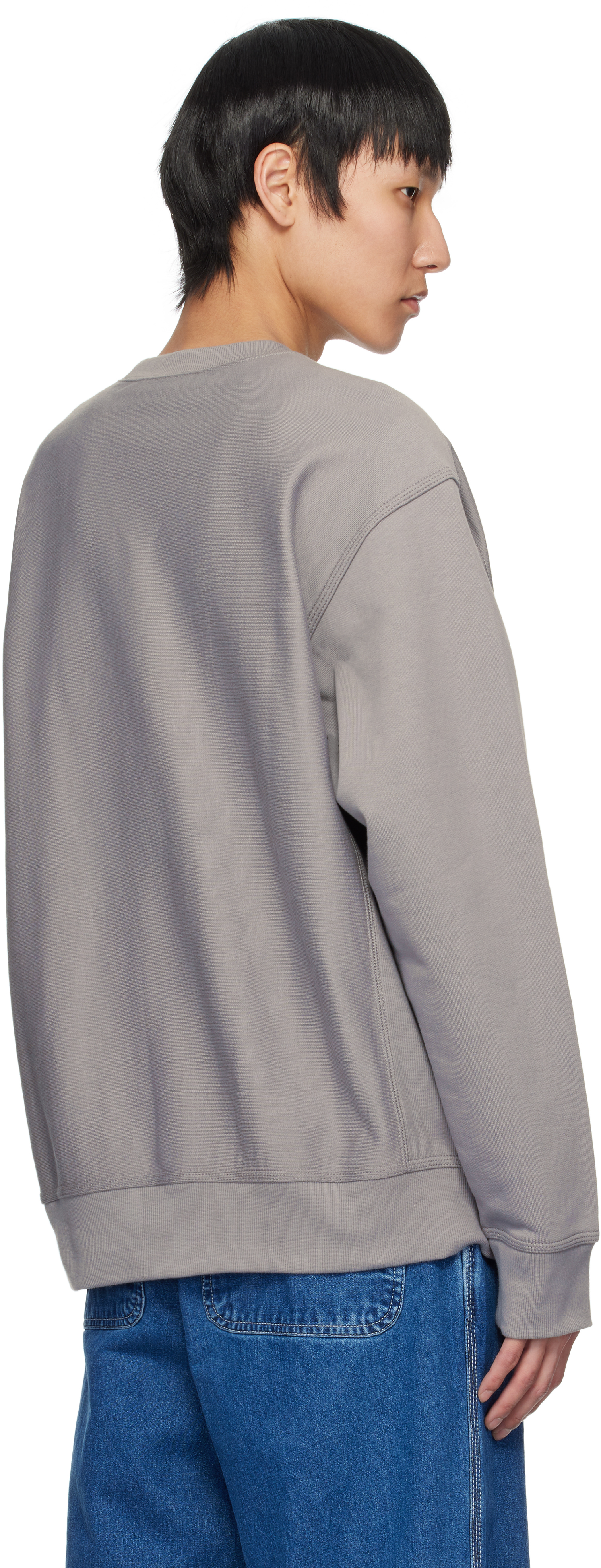 Carhartt Gray American Script Sweatshirt In 2lrxx Yosemite