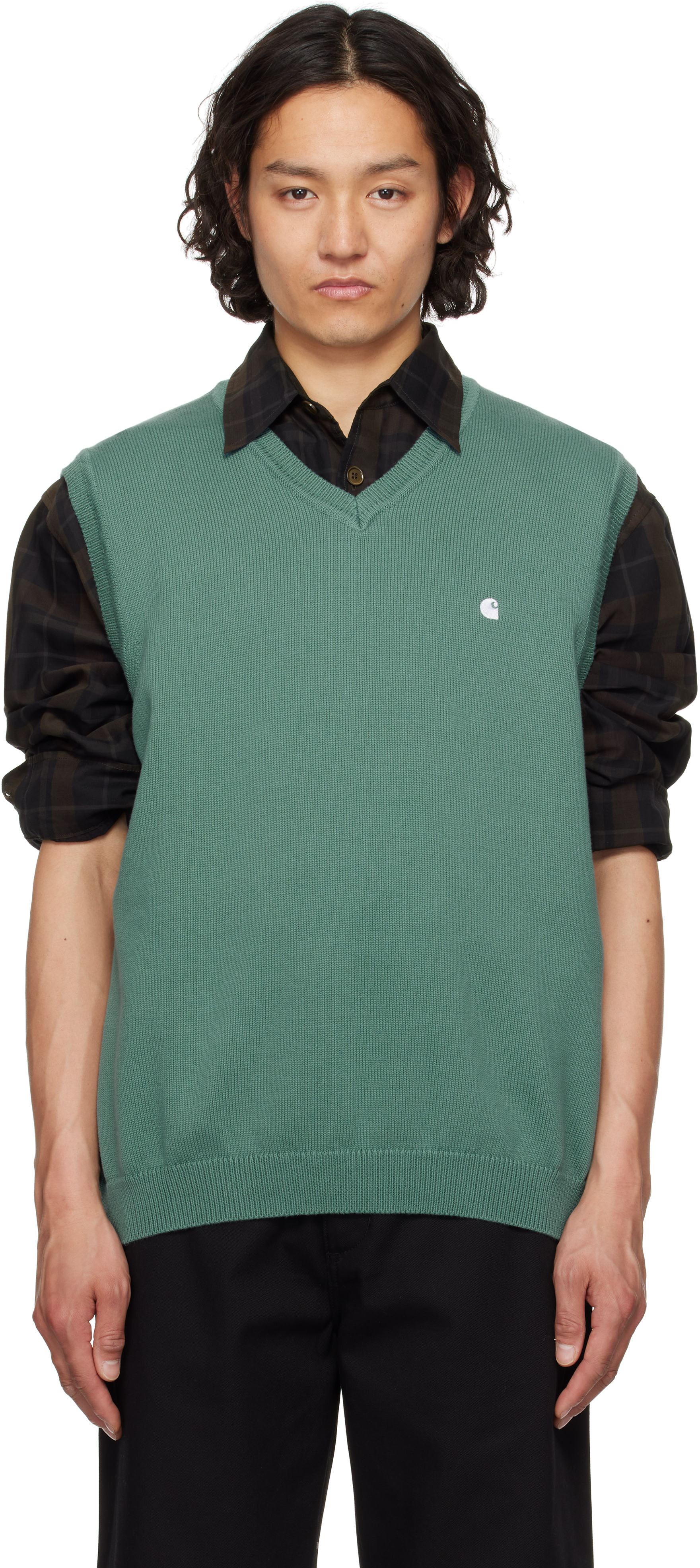 Green Madison Vest by Carhartt Work In Progress on Sale