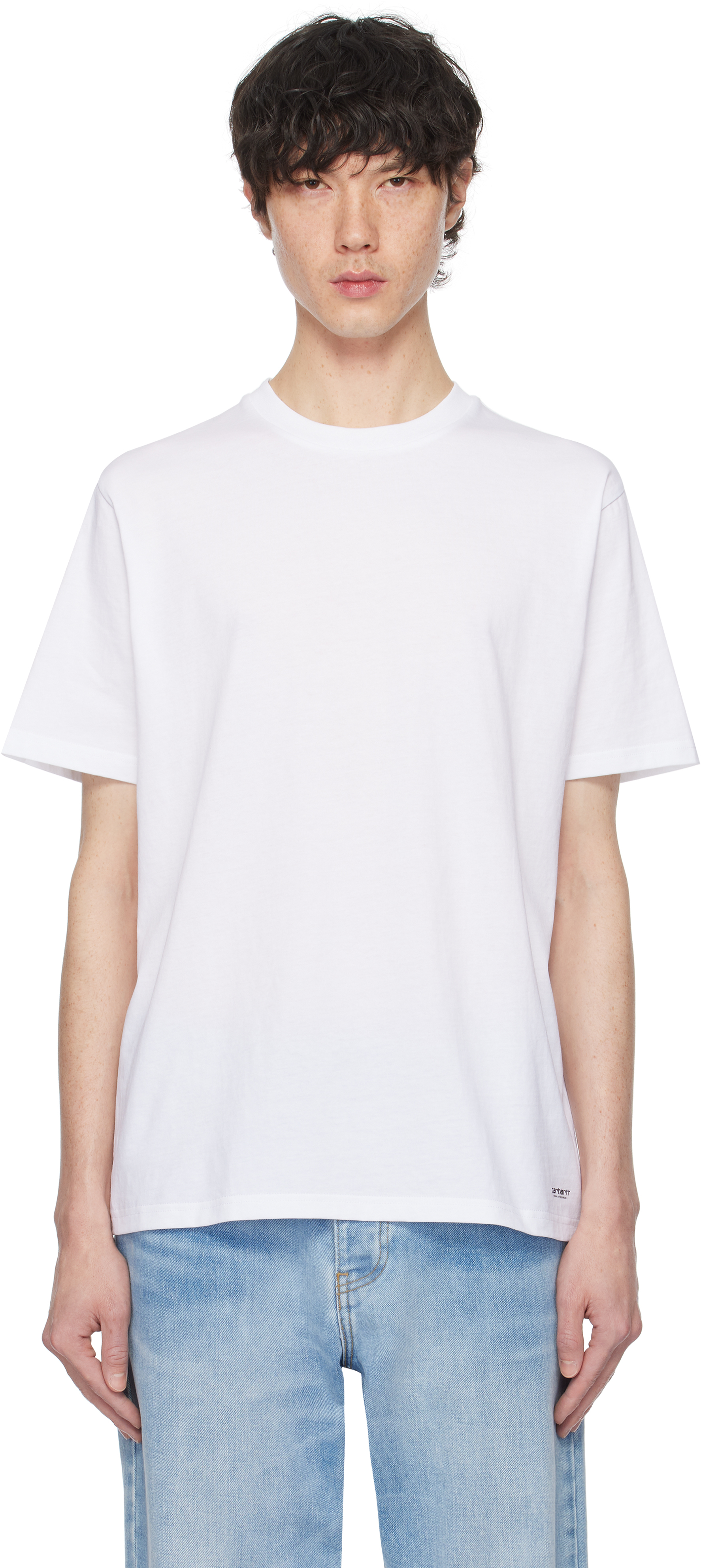 Two-Pack White Standard Crew Neck T-shirts