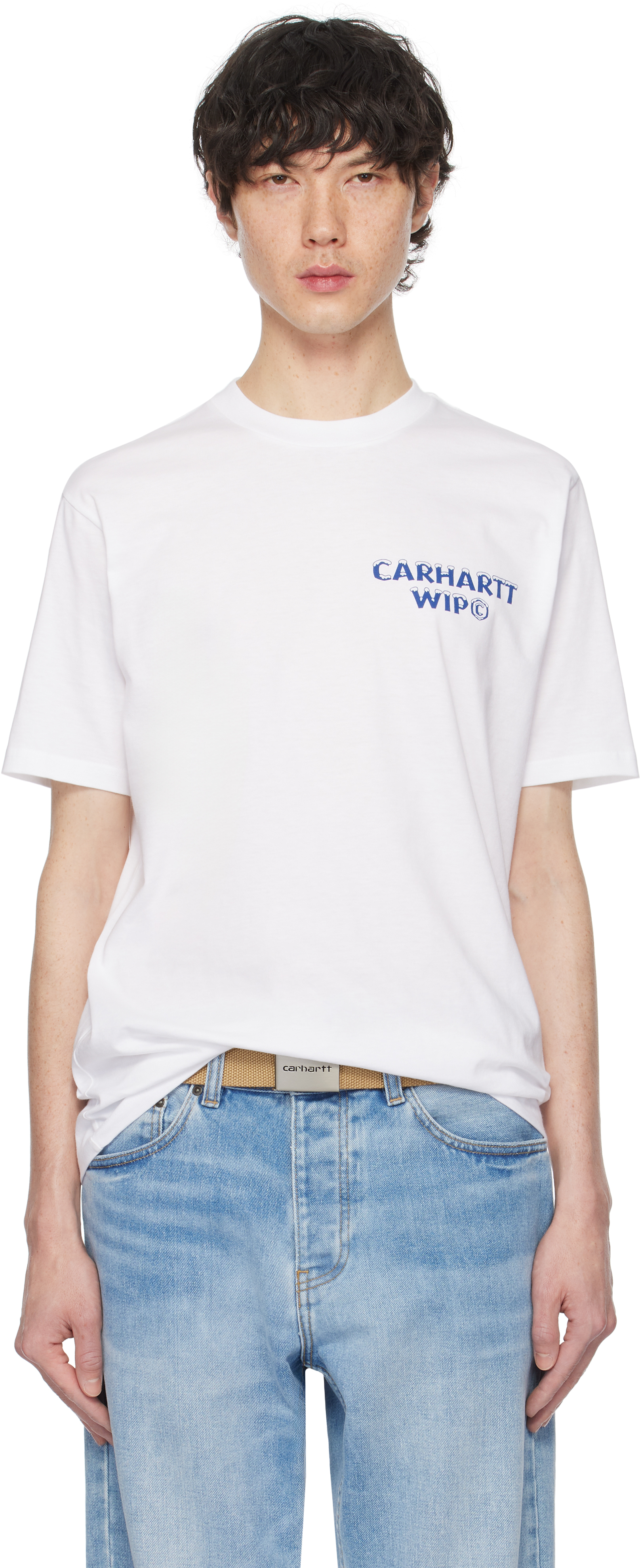 【関税込み】Carhartt Work In Progress ホワイト Ice Tシャツ Carhartt Work In Progress: ホワイト Ice Tシャツ | SSENSE 日本