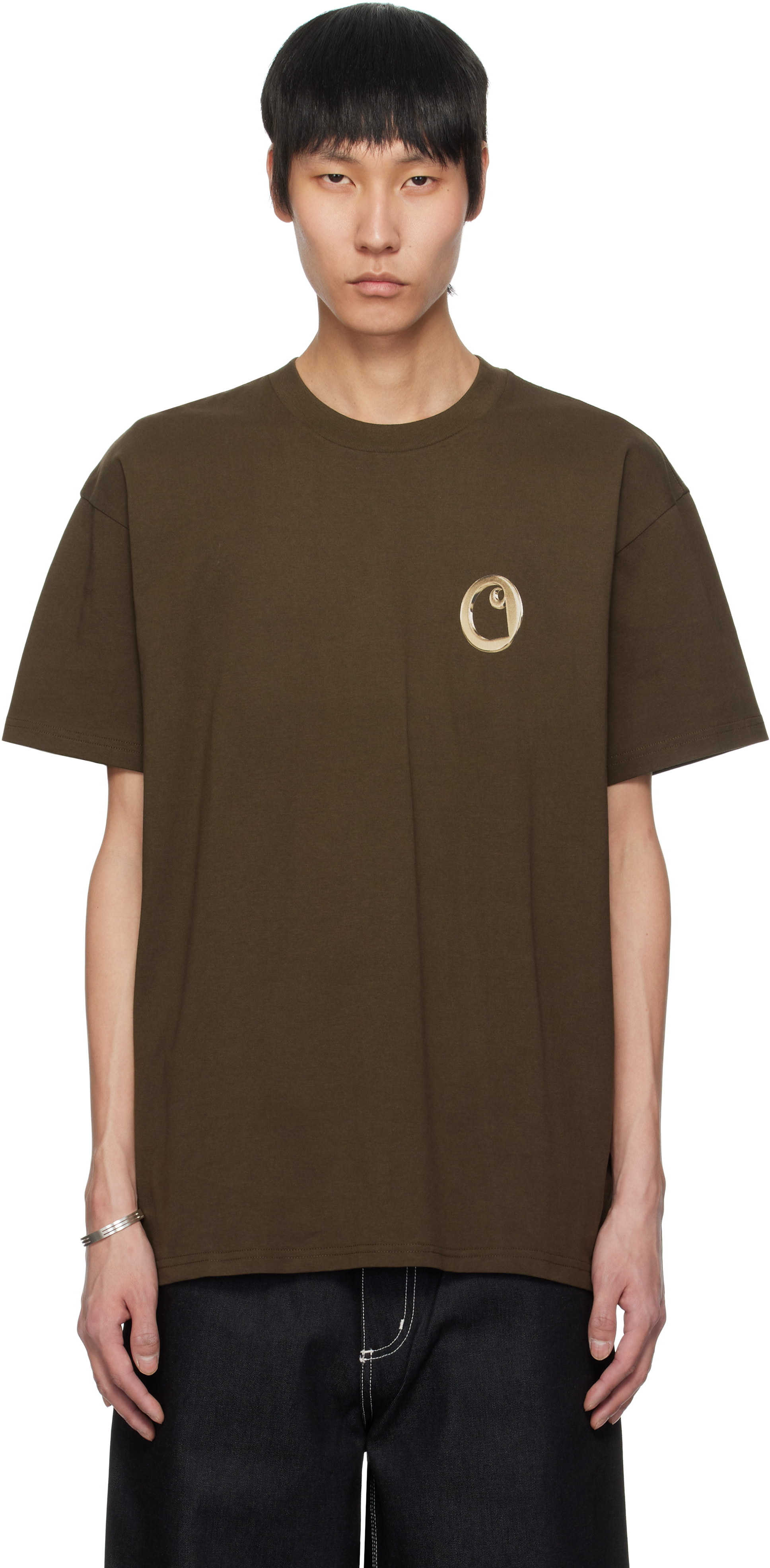 Brown Linked Charms T-shirt by Carhartt Work In Progress on Sale