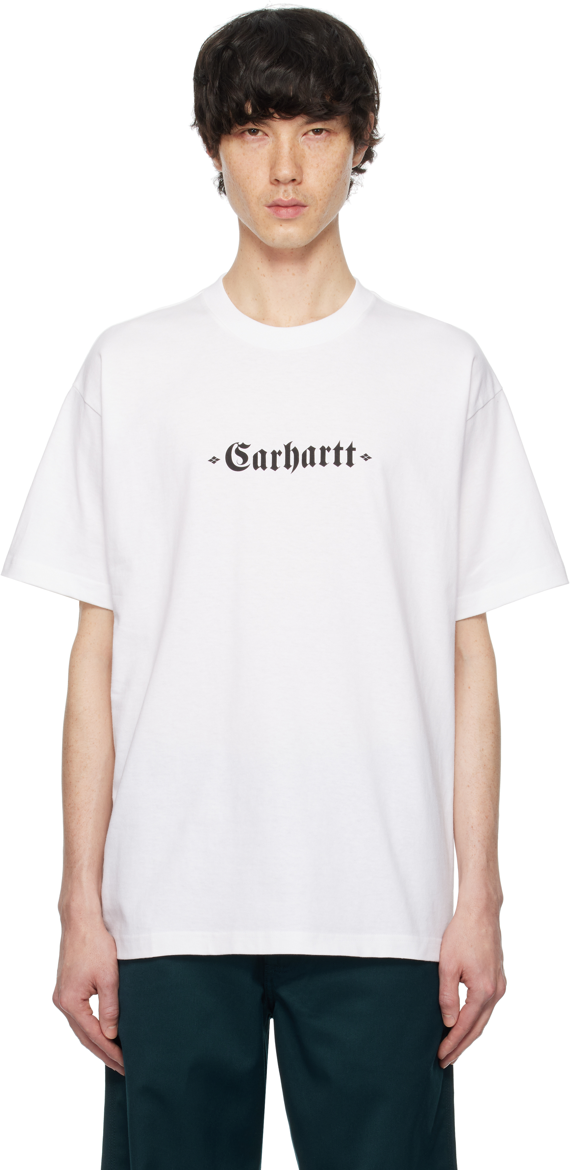 【関税込み】Carhartt Work In Progress ホワイト Noisy Tシャツ White Noisy T-Shirt by Carhartt Work In Progress on Sale