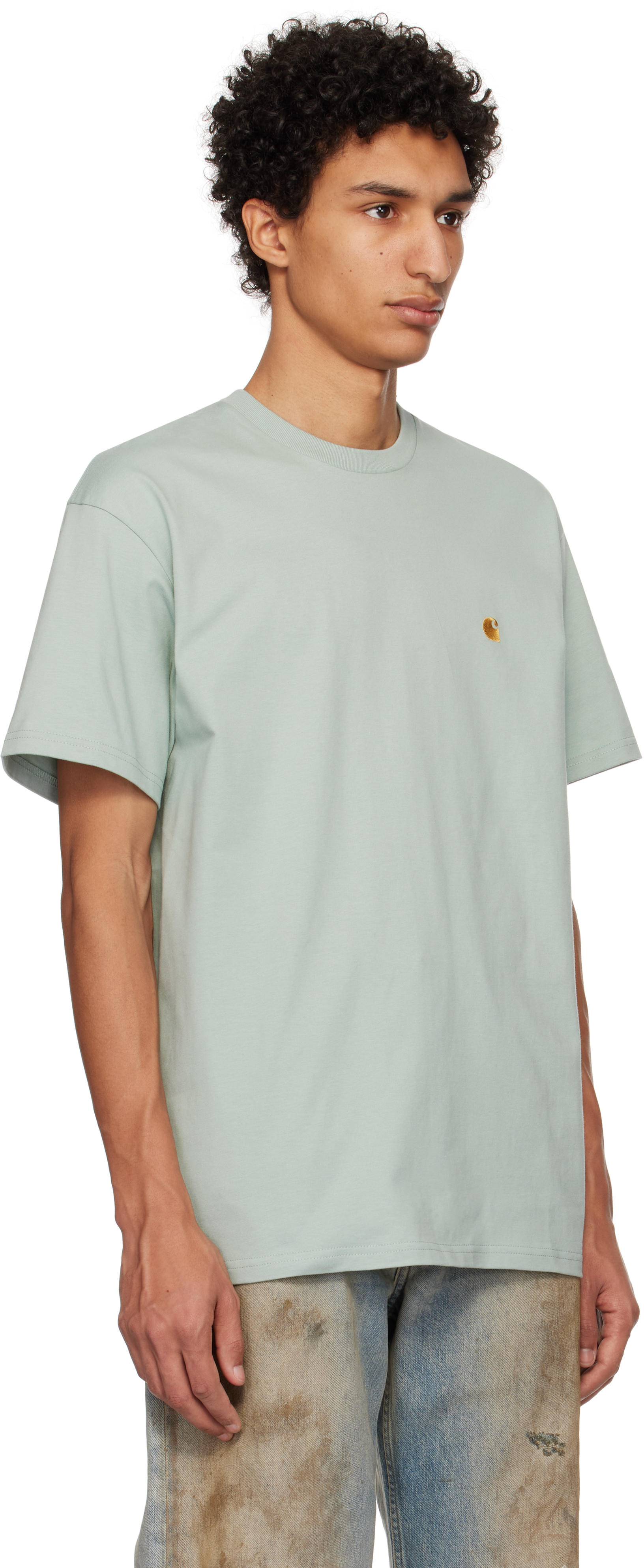 Carhartt Green Chase T-shirt In 2o2xx Frosted Green