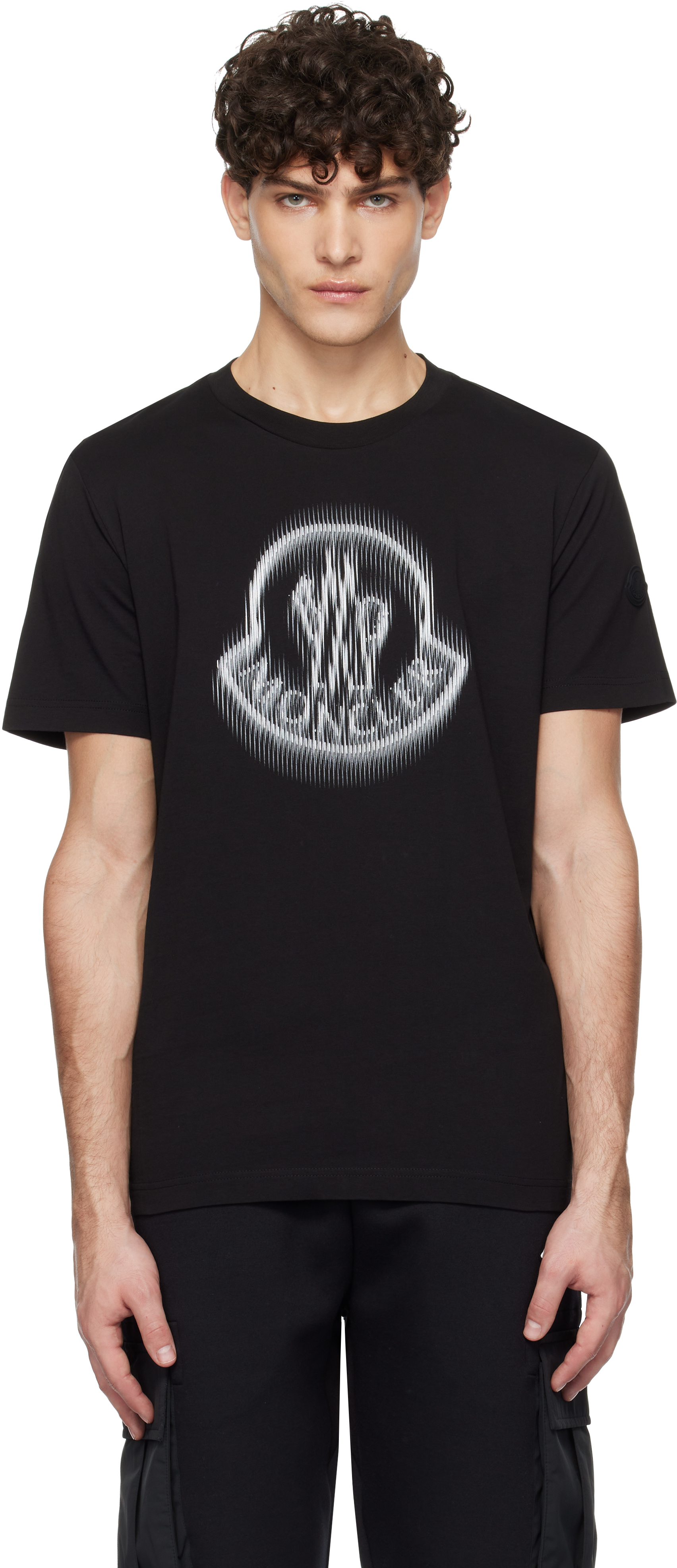 Moncler: Black SS T-shirt | SSENSE