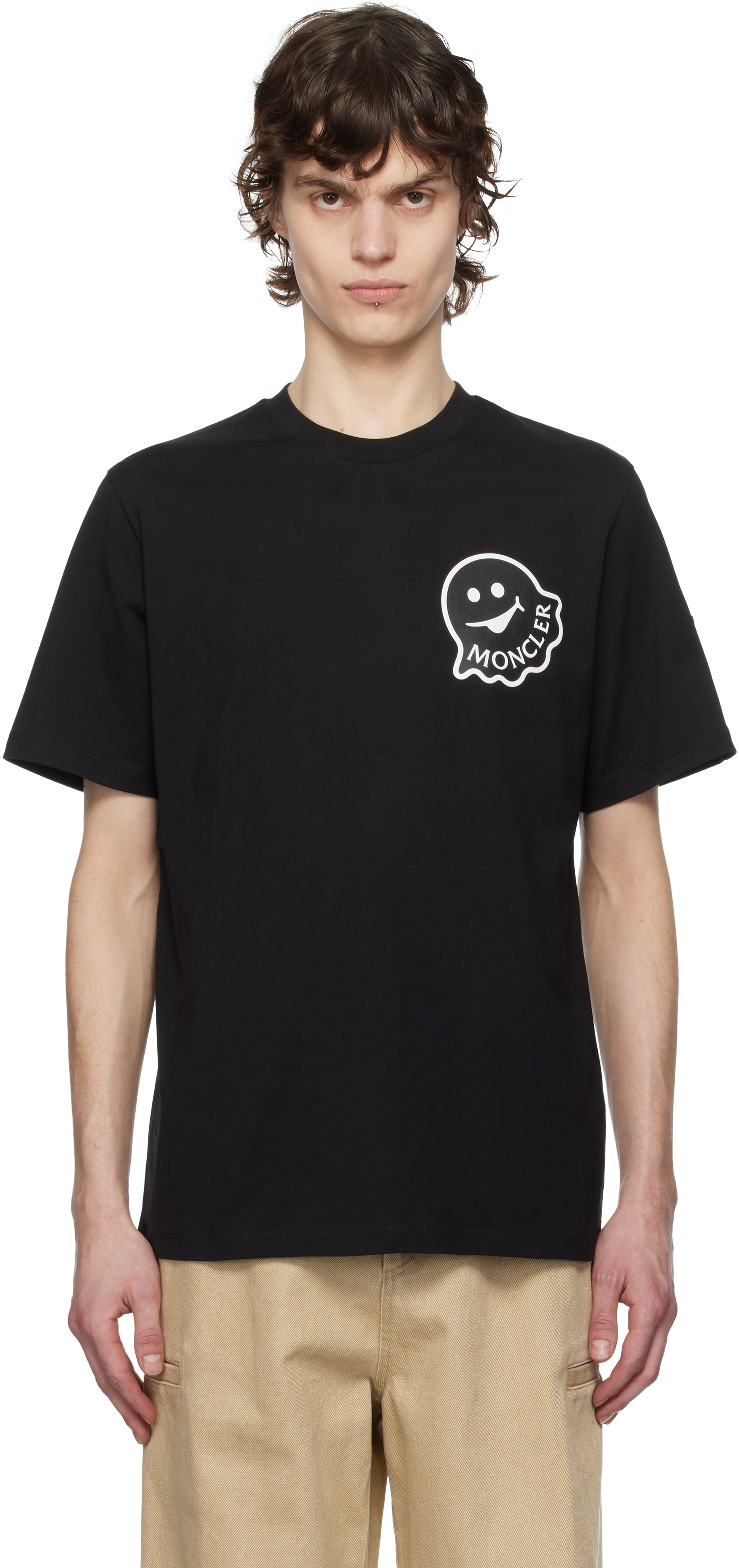 Moncler: ブラック Archivio Creativo Tシャツ | SSENSE 日本 Moncler: ブラック Archivio Creativo Tシャツ | SSENSE 日本