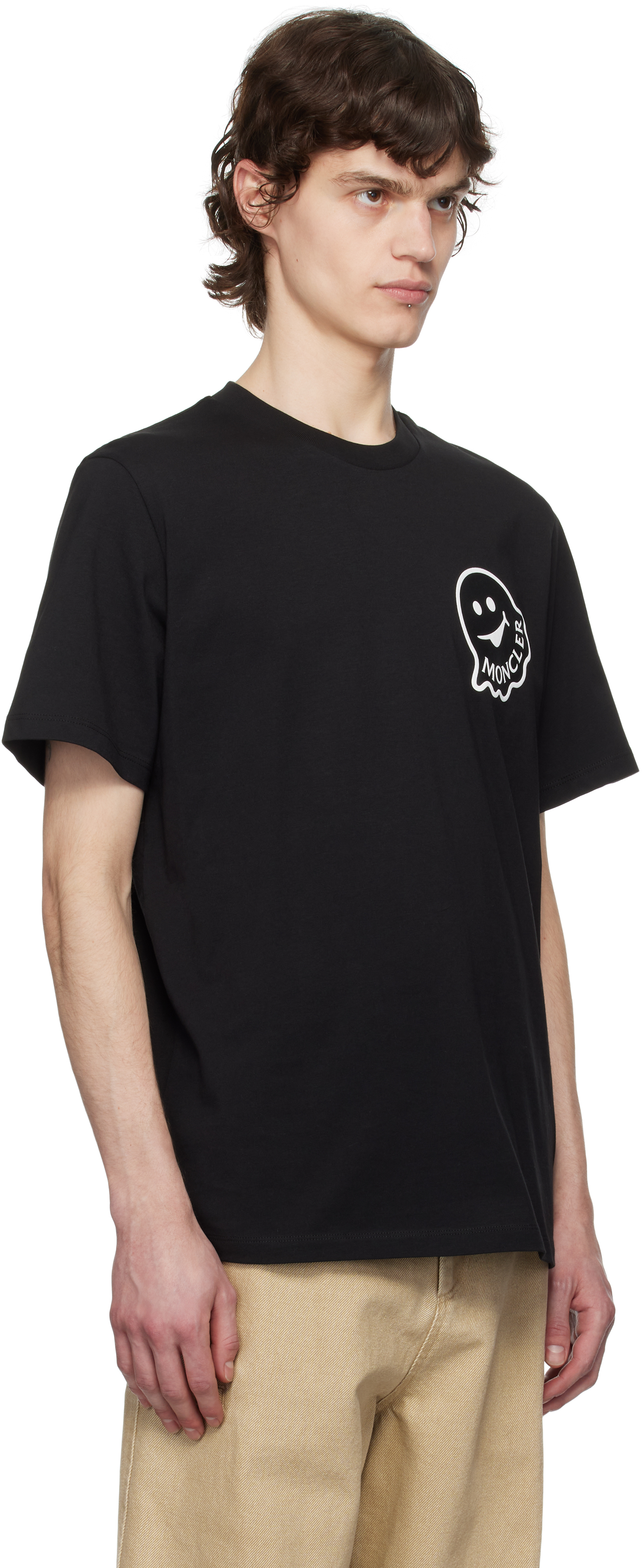 Moncler Black Archivo Creativo T-shirt In 998 - Smoky Black