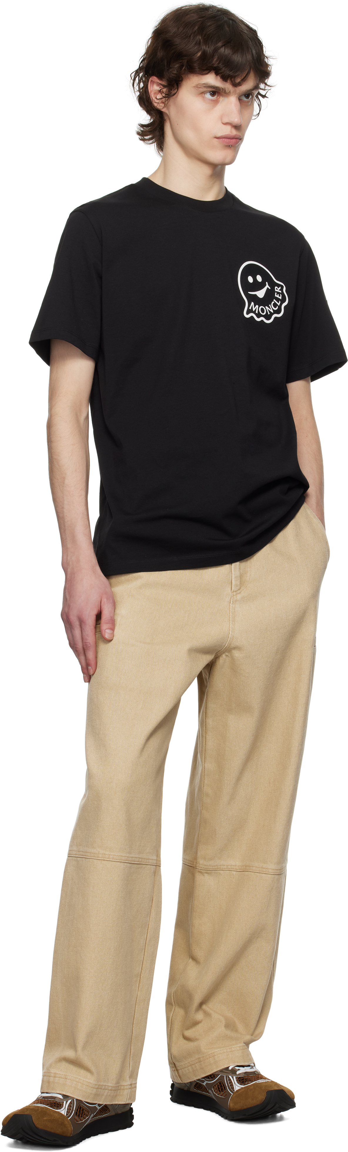 Moncler Black Archivo Creativo T-shirt In 998 - Smoky Black