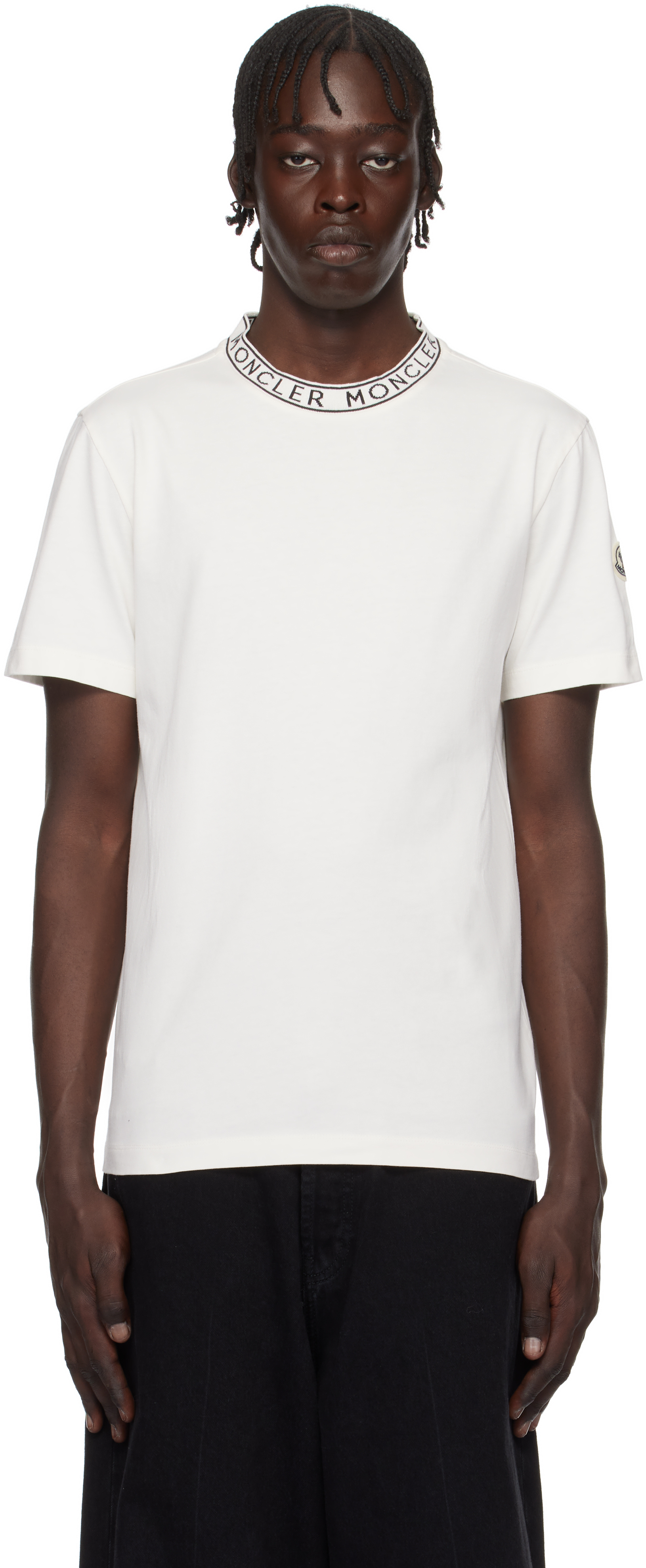 セブンイレブン 冬ギフト カタログ Cotton Logo-Trimmed White Moncler: T-shirt SSENSE | トップス