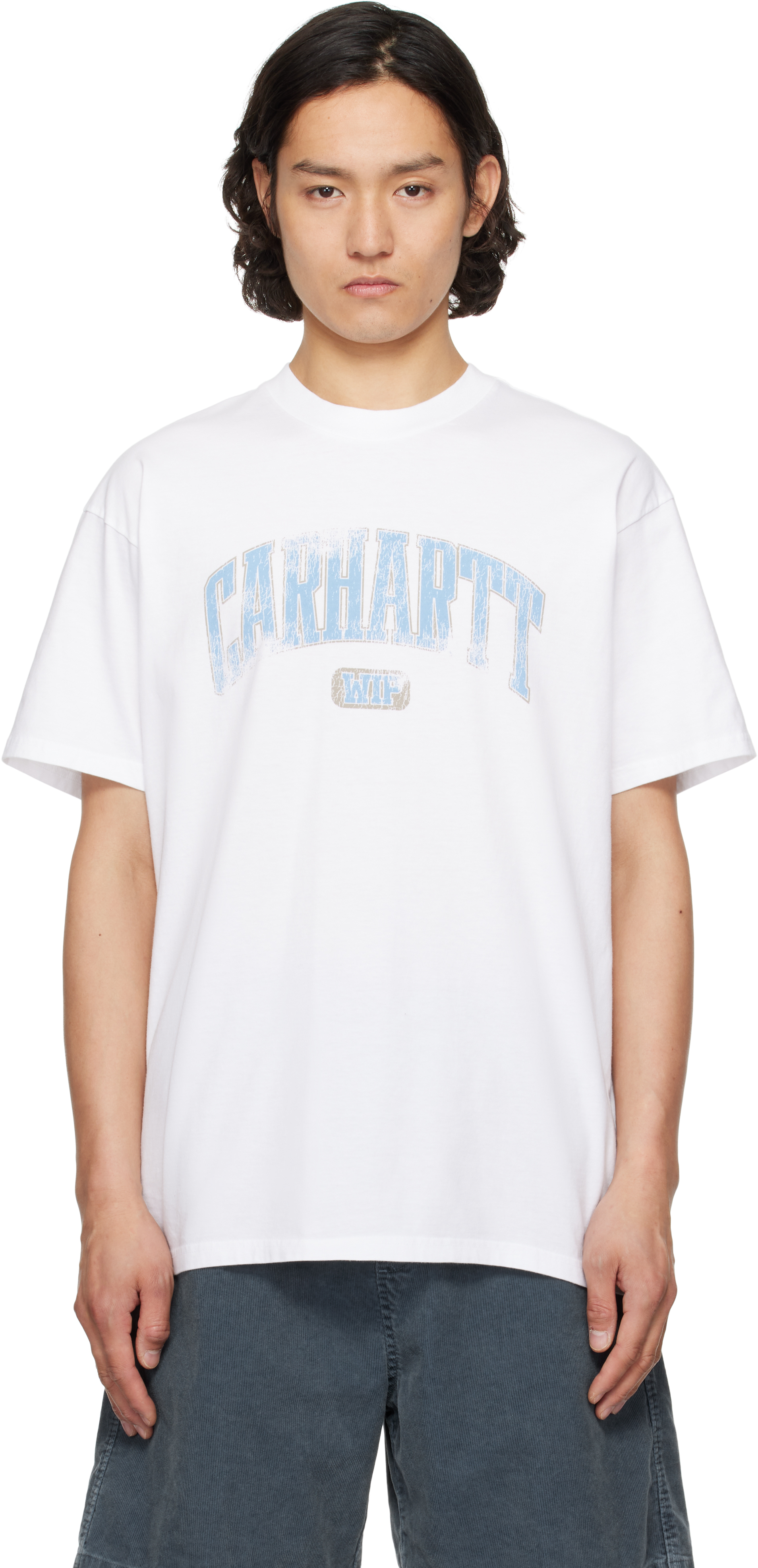 White Lecture T-shirt by Carhartt Work In Progress on Sale