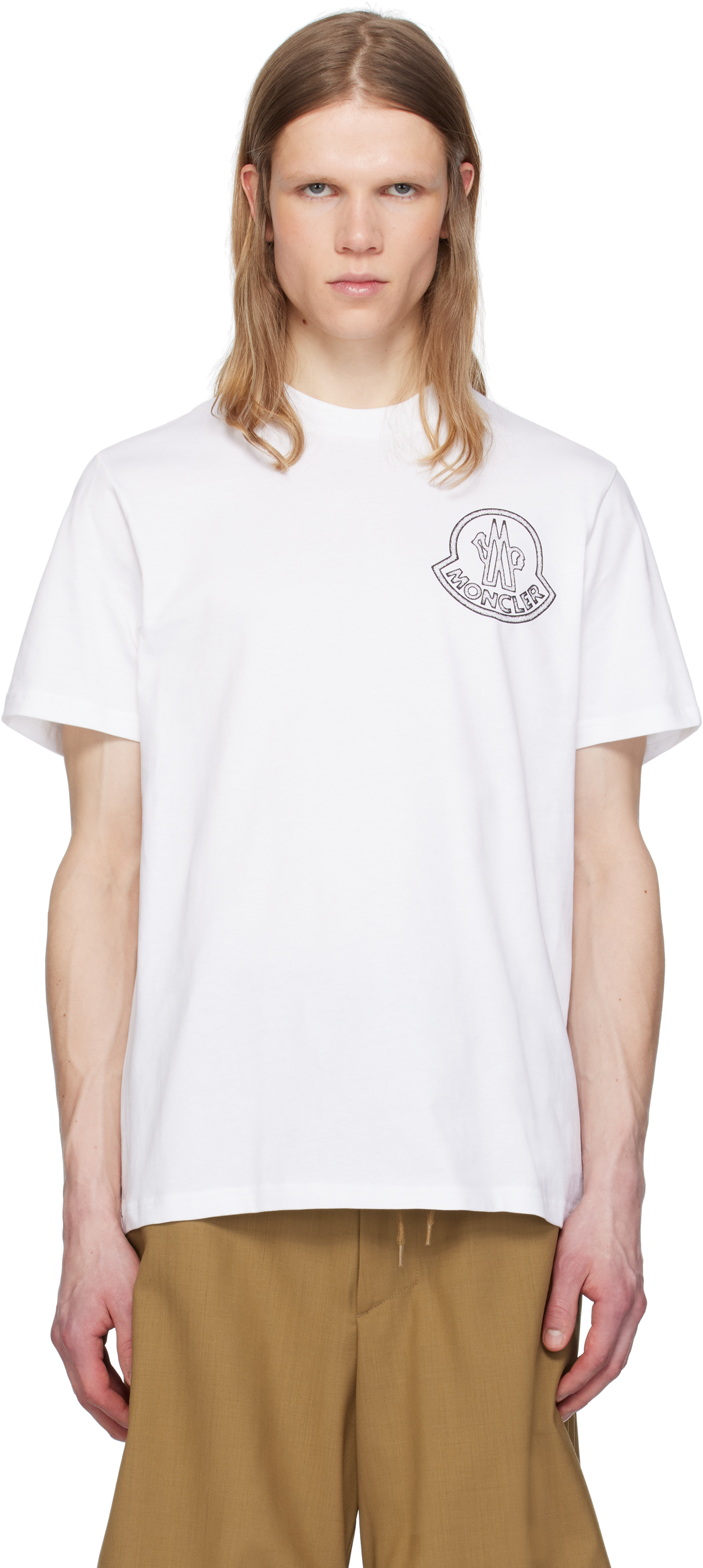 Moncler: White Archivio Creativo T-shirt | SSENSE