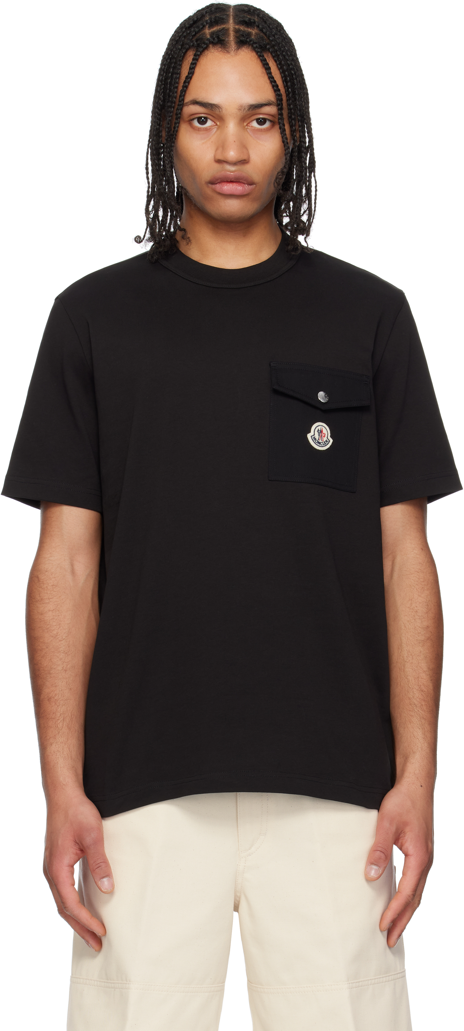 【関税込み】Moncler ブラック Archivio SS Tシャツ Moncler: ブラック Archivio SS Tシャツ | SSENSE 日本