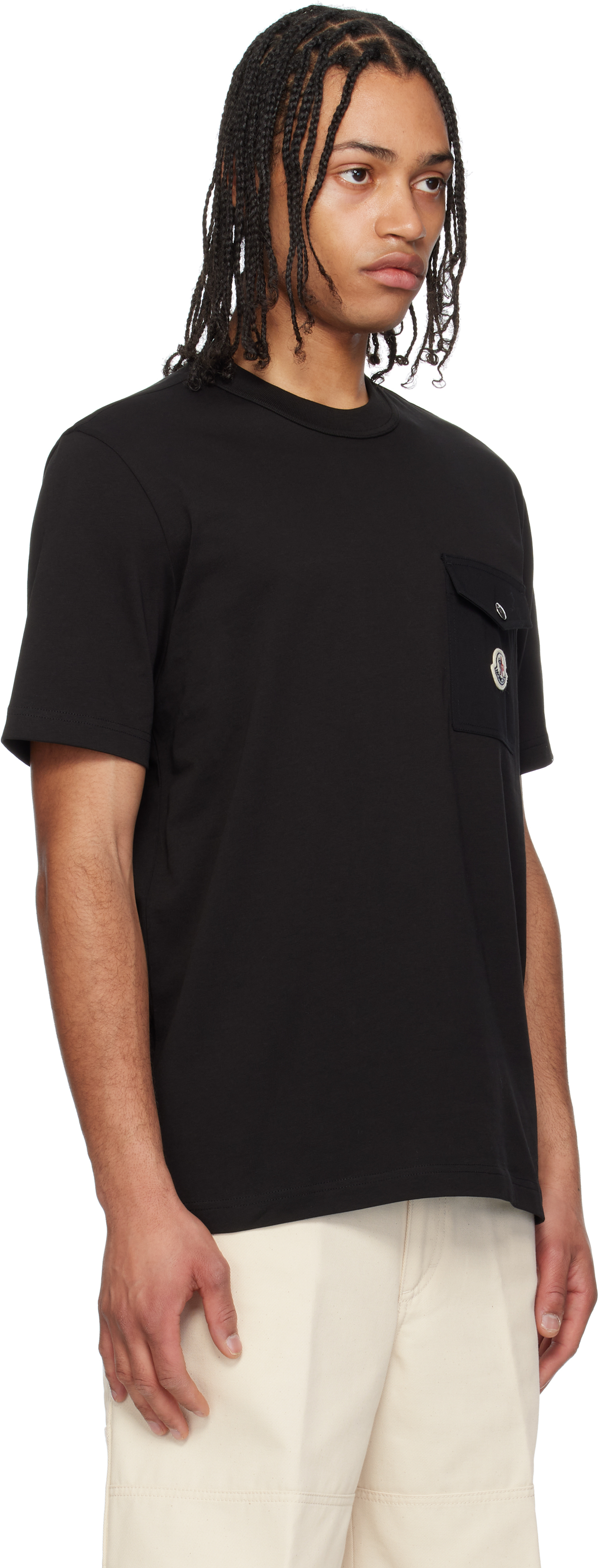 MONCLER｜SHORT-SLEEVED ROUND NECK T-SHIRTS (8C00021 8390 Moncler Midnight crew neck t-shirt with short sleeves | The