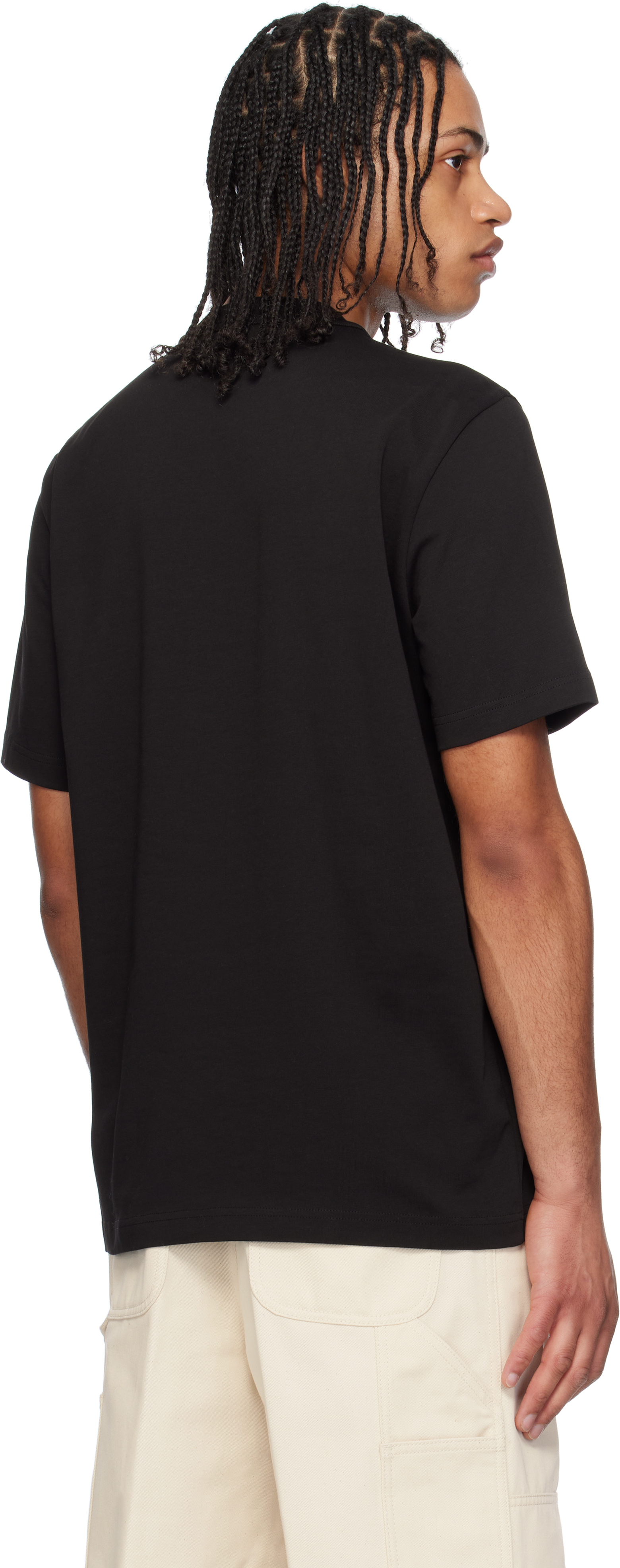 Moncler Round Neck Short Sleeve T-shirt In Black | ModeSens