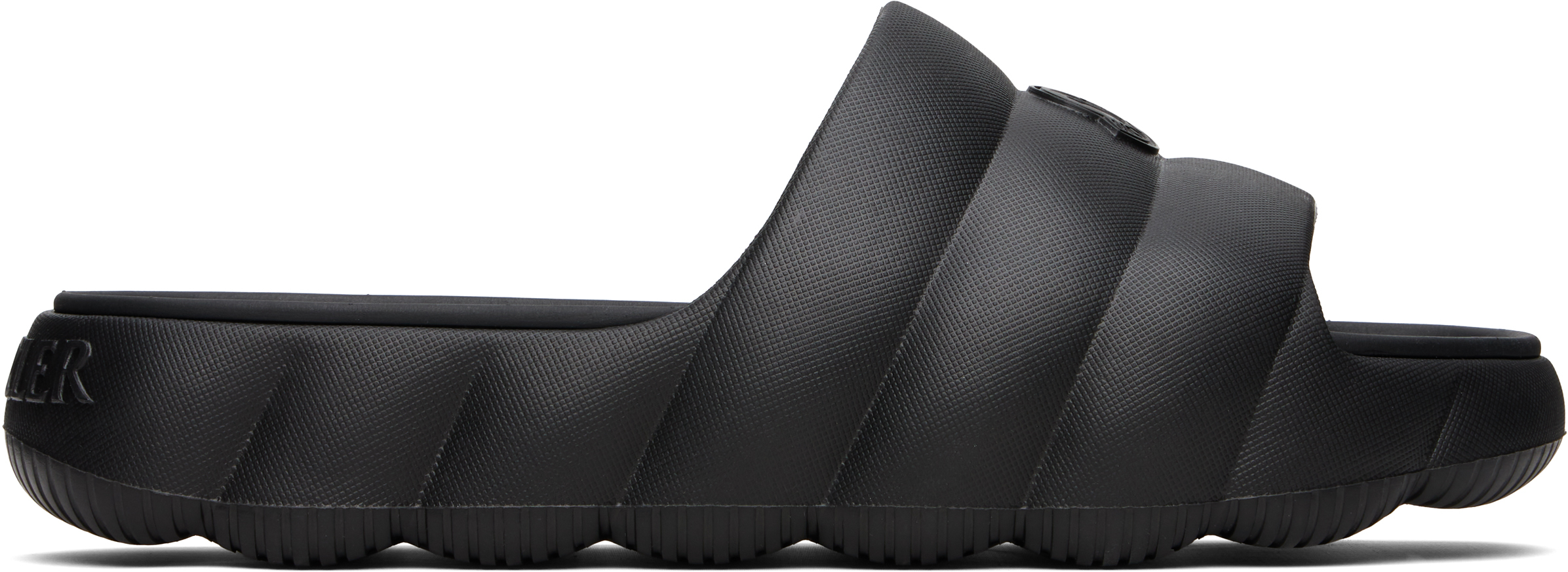 【関税込み】Moncler ブラック Lilo Quilted EVA プールスライド Moncler Lilo Quilted EVA Slides, Brand Size 38 ( US Size 8