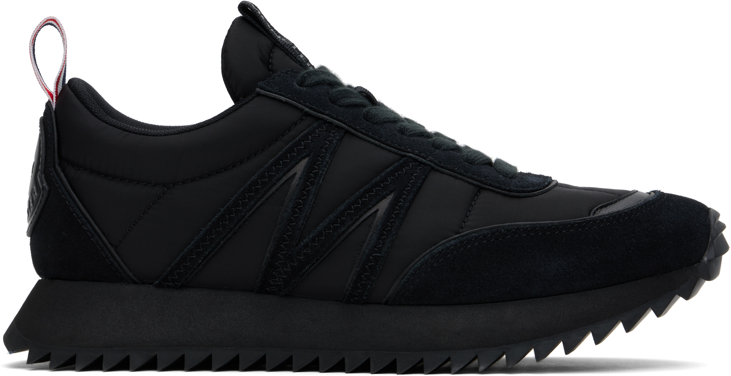 Moncler: ブラック Pacey ナイロン＆スエード スニーカー