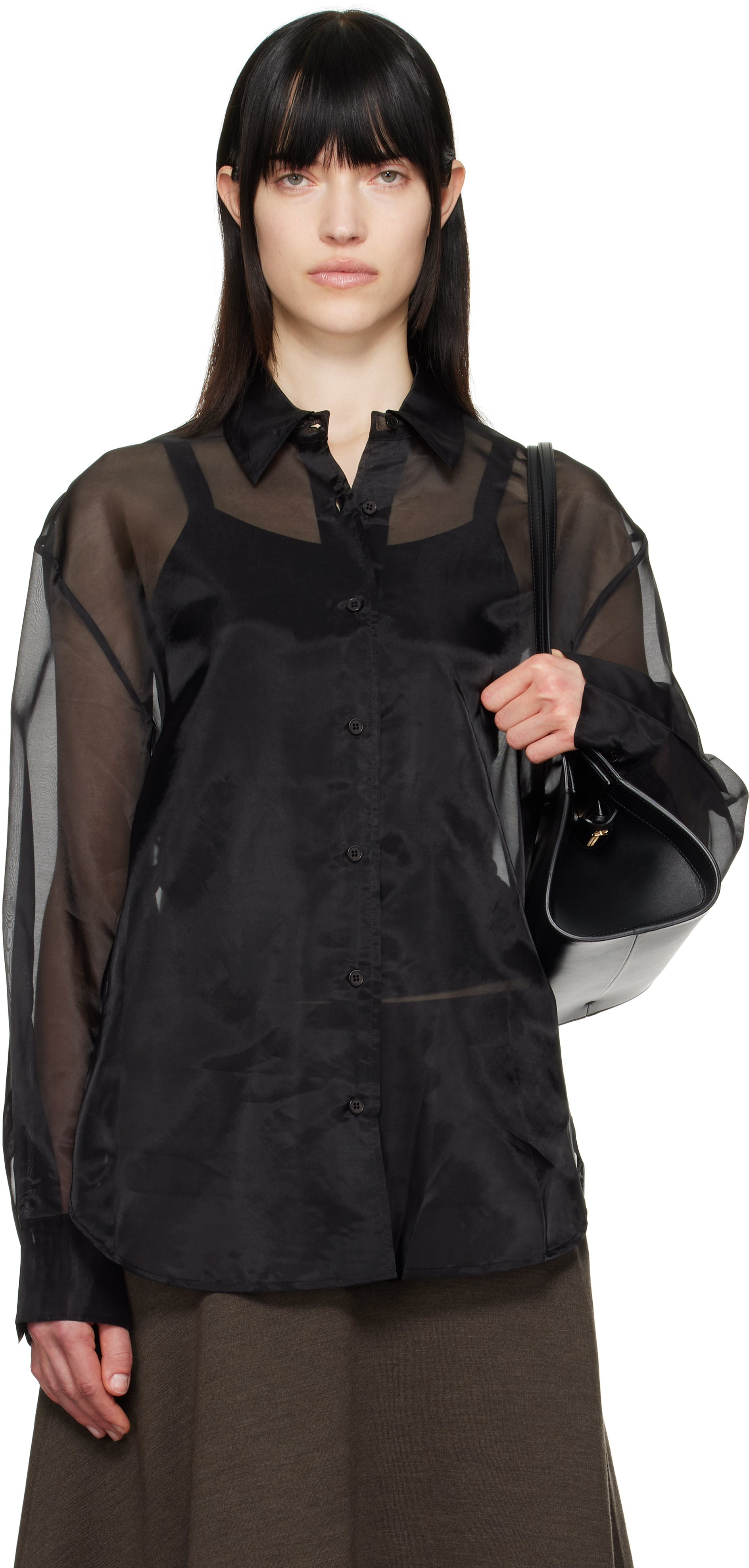 Black Peri Sheer Shirt