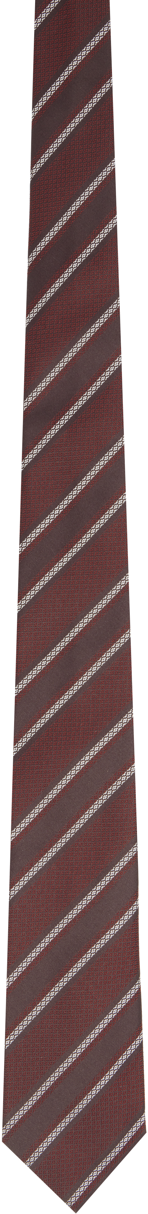 Burgundy & Brown Lineman Tie