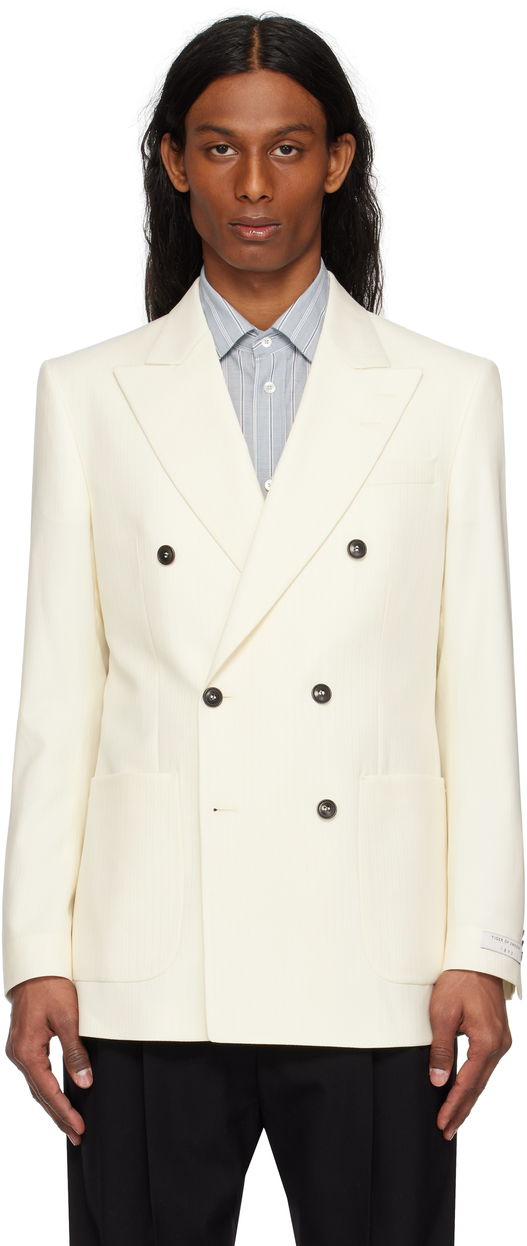 Tiger Of Sweden Off-white Joachim Double-breasted Blazer