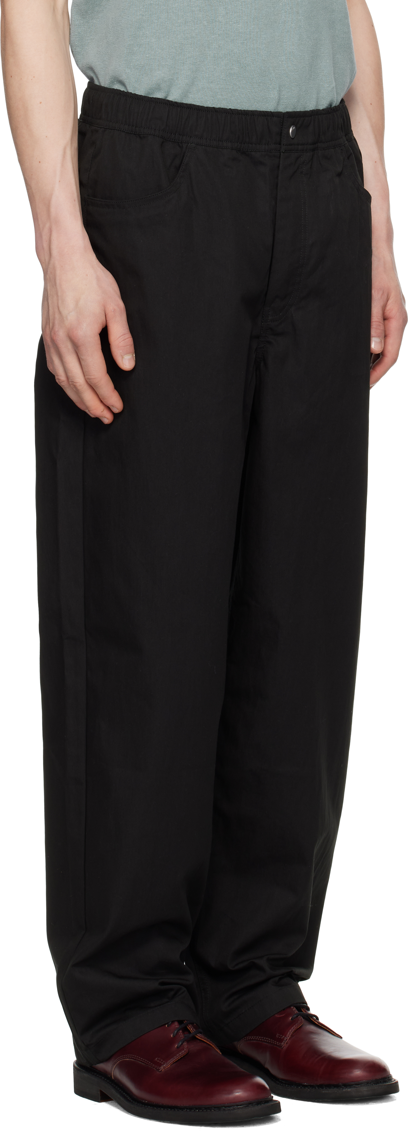 Norse Projects Black Ragnar Fine Broken Twill Trousers In Black