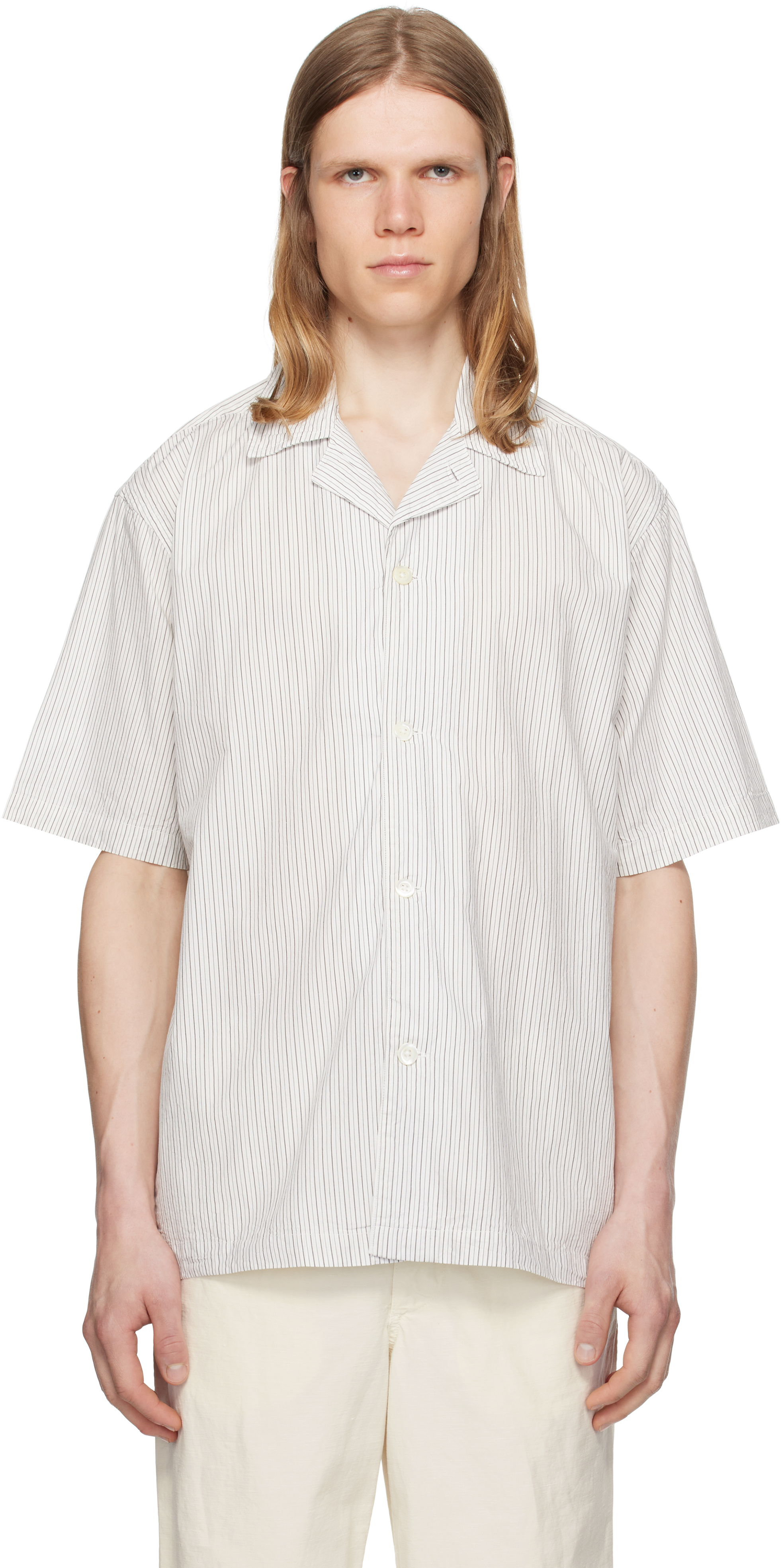 Blue Mads Poplin Stripe SS Shirt