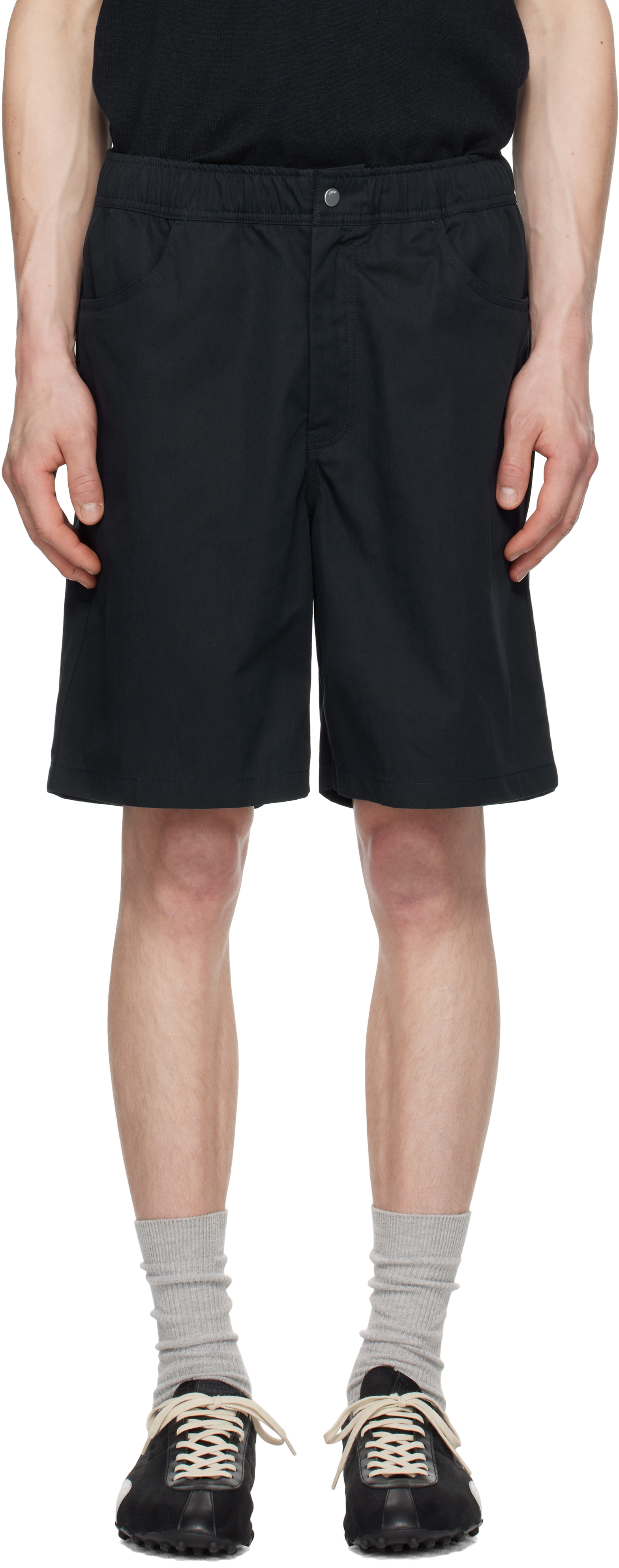 Navy Ragnar Fine Broken Twill Shorts