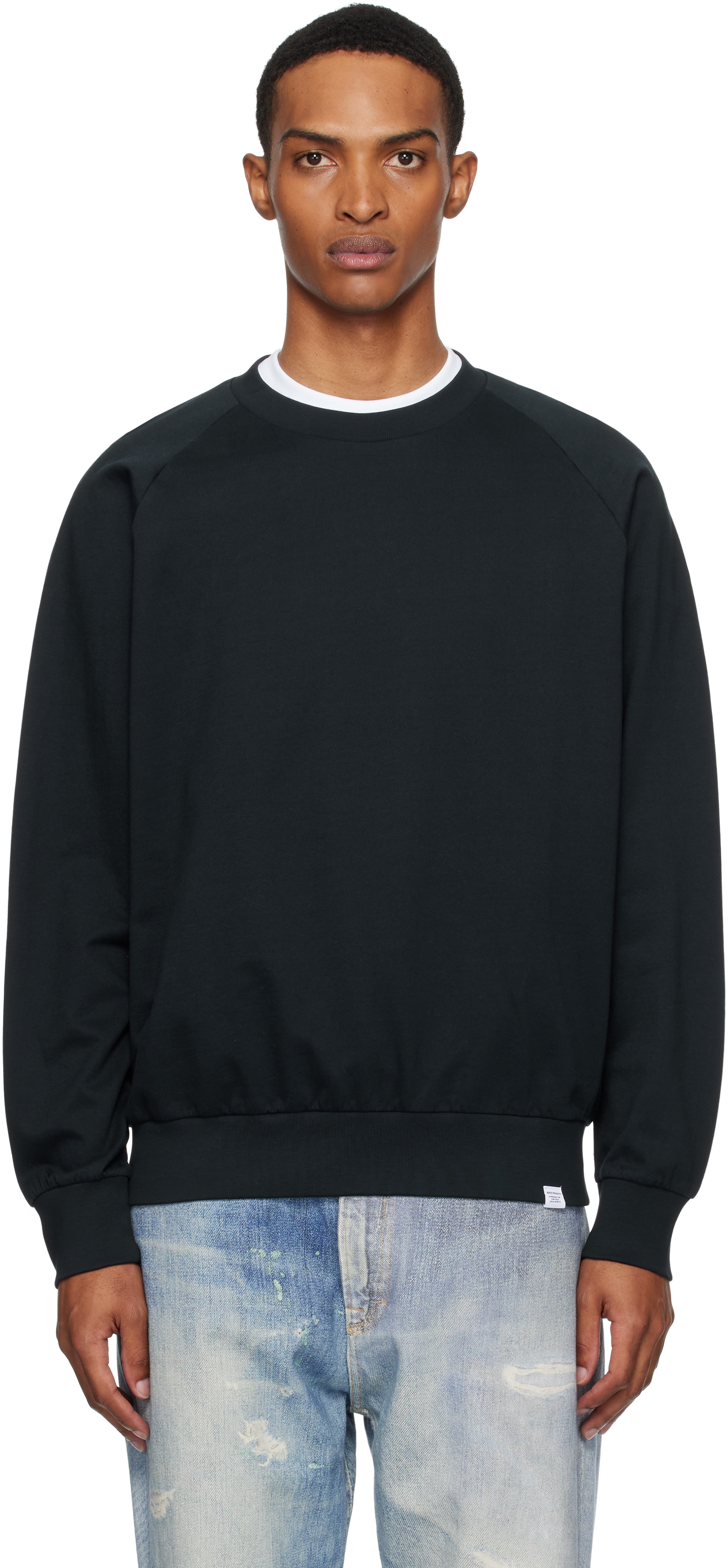 Navy Marten Relaxed Raglan Light Sweatshirt