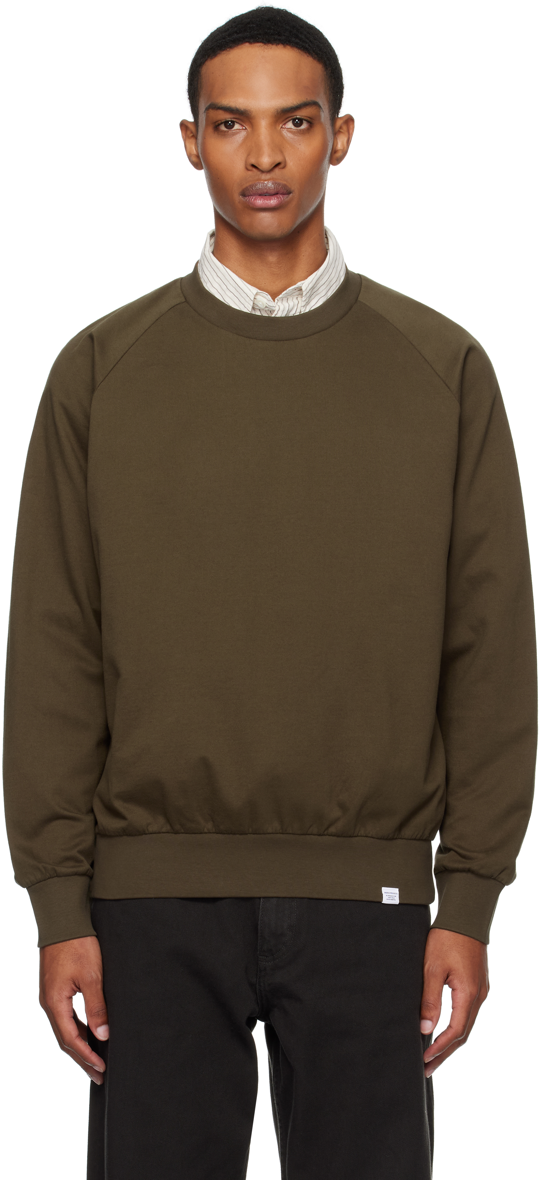 Norse Projects Brown Marten Relaxed Raglan Light Sweatshirt