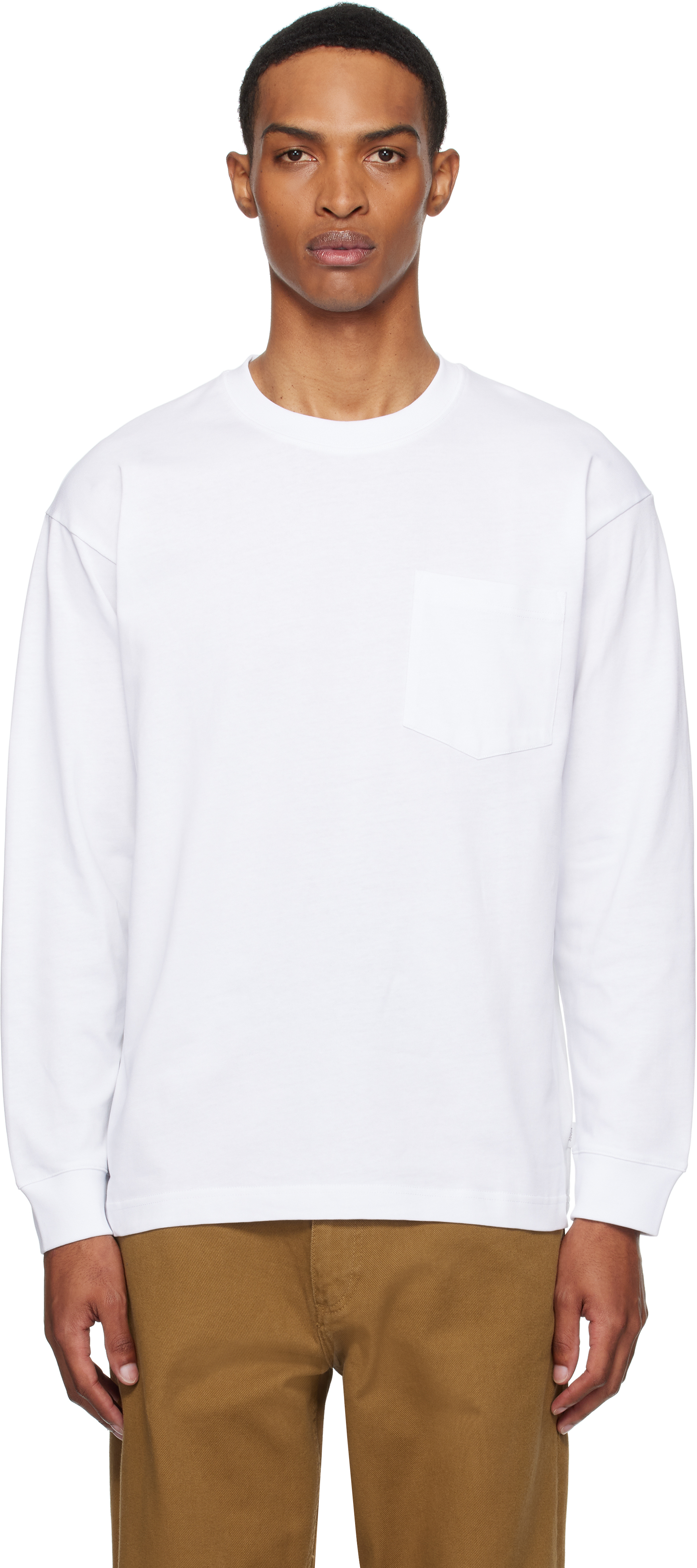 White 'Norse' Standard Heavy Loose LS T-shirt by NORSE