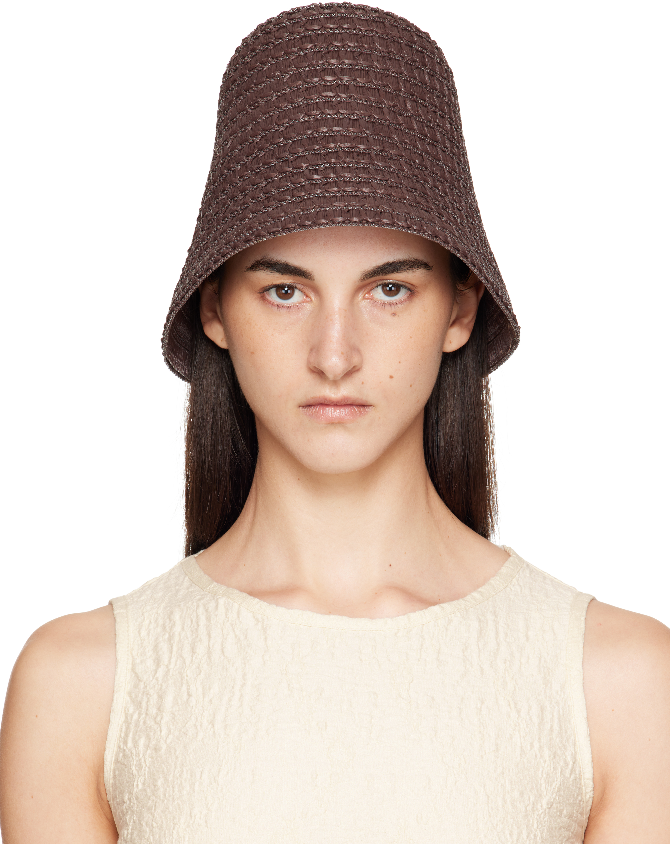 Max Mara POLOMA バケットハット 57cm ブラウン Max Mara POLOMA バケットハット 57cm ブラウン