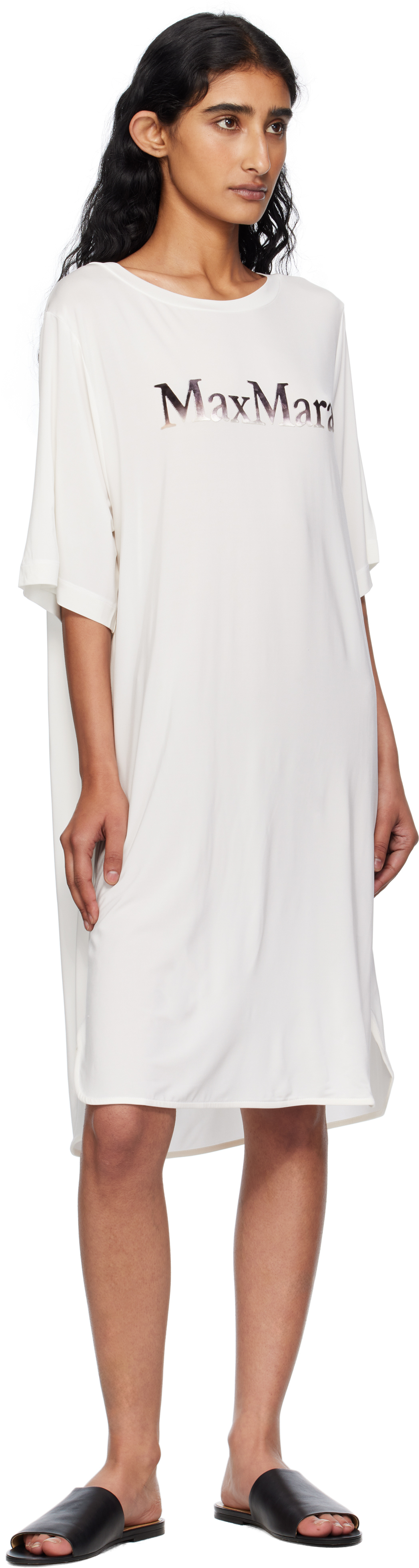 Max Mara White Luna Minidress In White