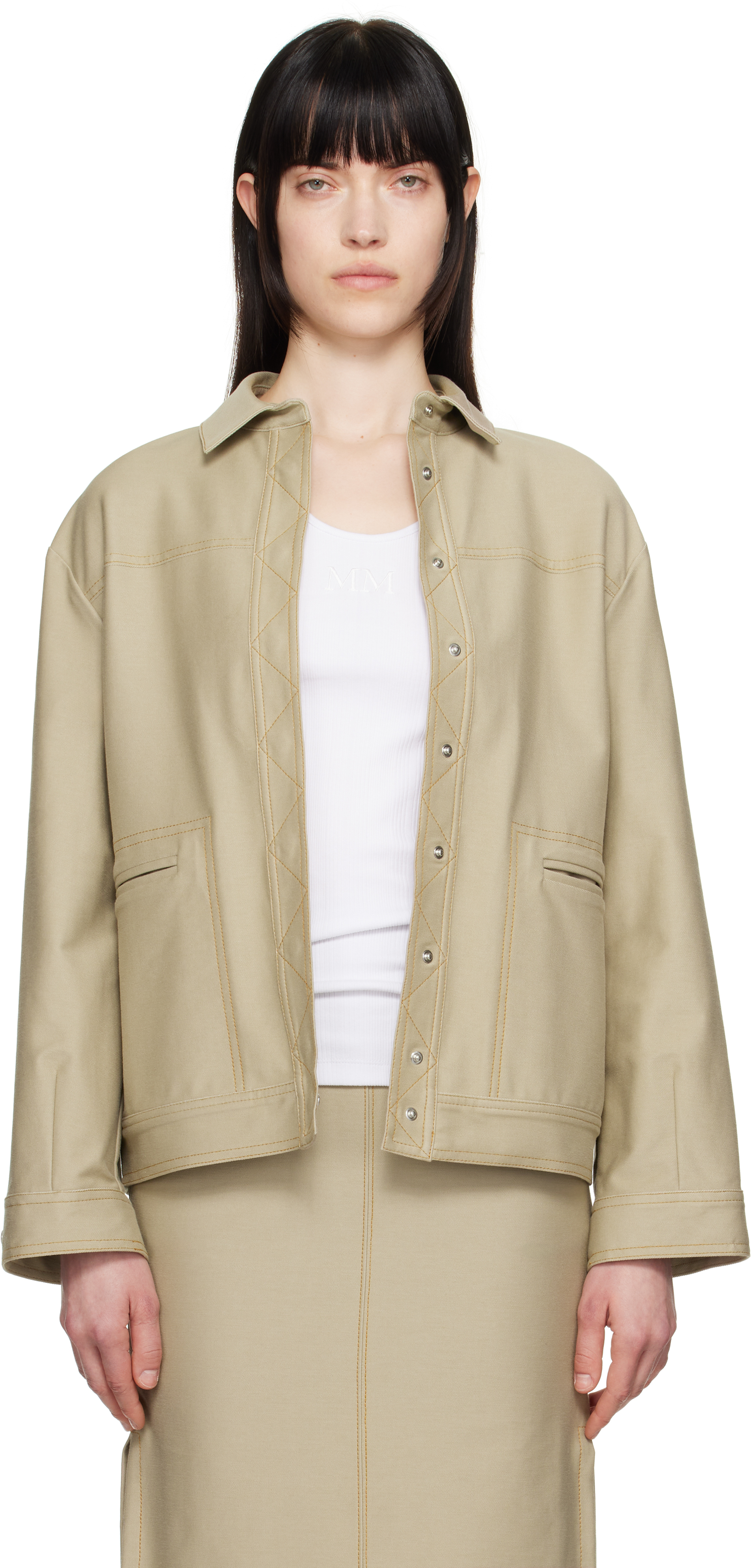 MAX MARA|JACKETS (LEPRE (16911017 002 / 16911017600 002 Brown Lepre Jacket by MM by Max Mara on Sale