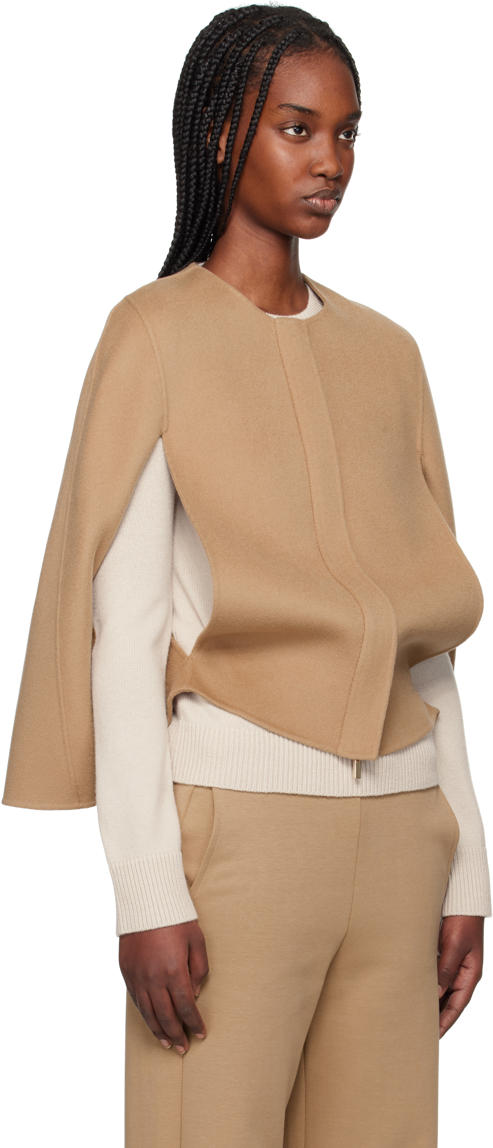 Max Mara Tan Helene Jacket In 033 Camel