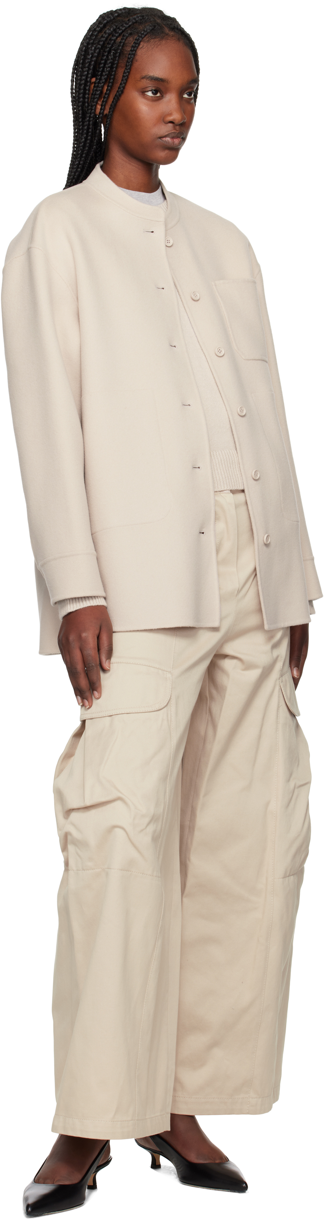 Max Mara Beige Costanza Jacket In 055 Natural