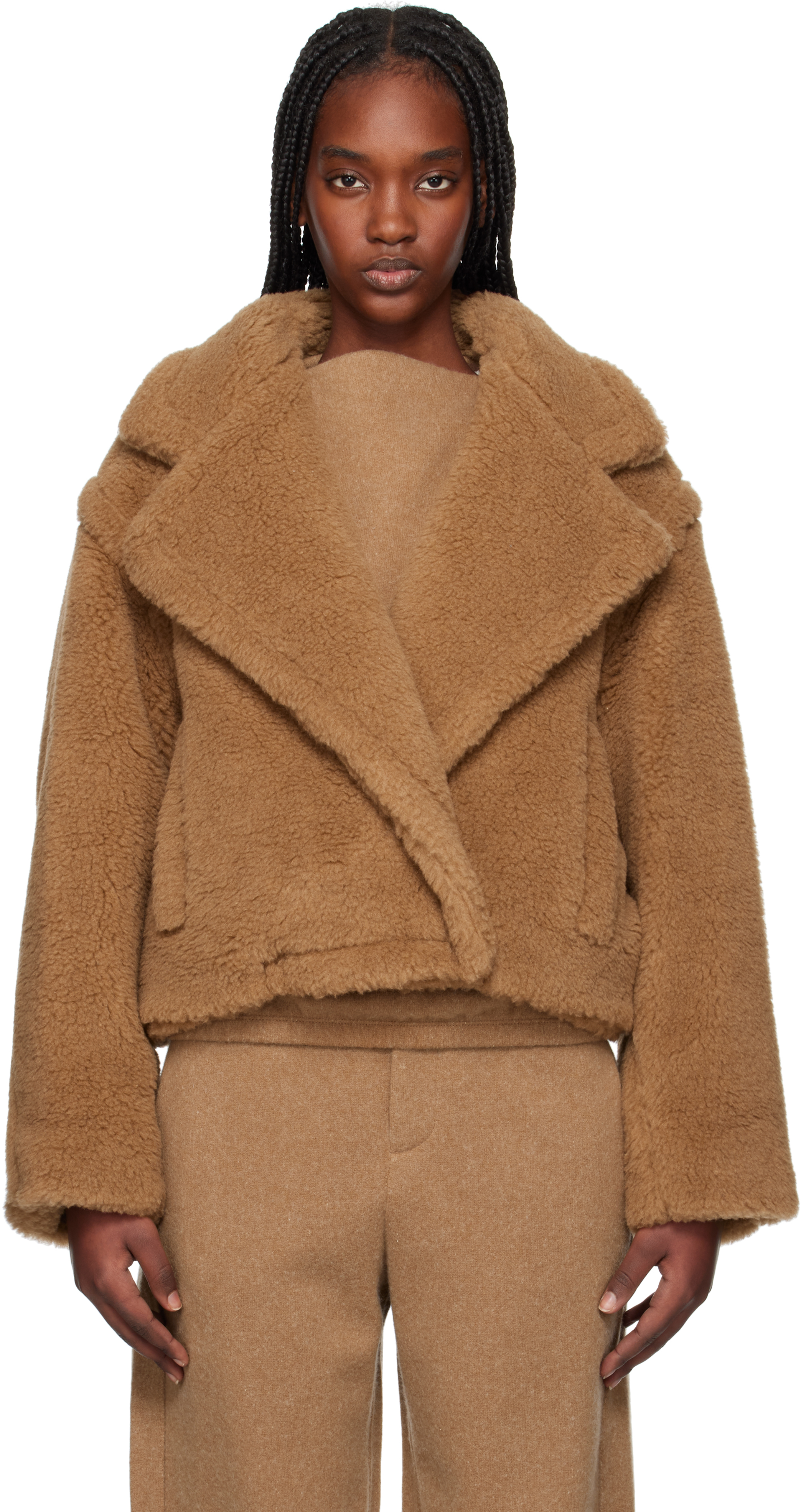 【送料&関税込】Max Mara Gardone Jacket Max Mara: Tan Gardone Jacket | SSENSE 日本