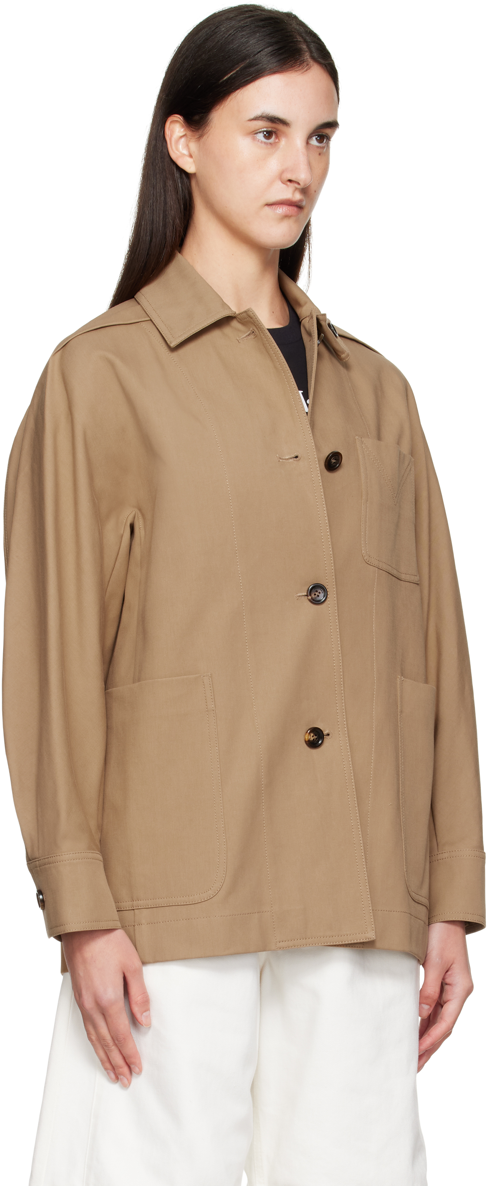 Max Mara Beige Moneta Jacket In Brown
