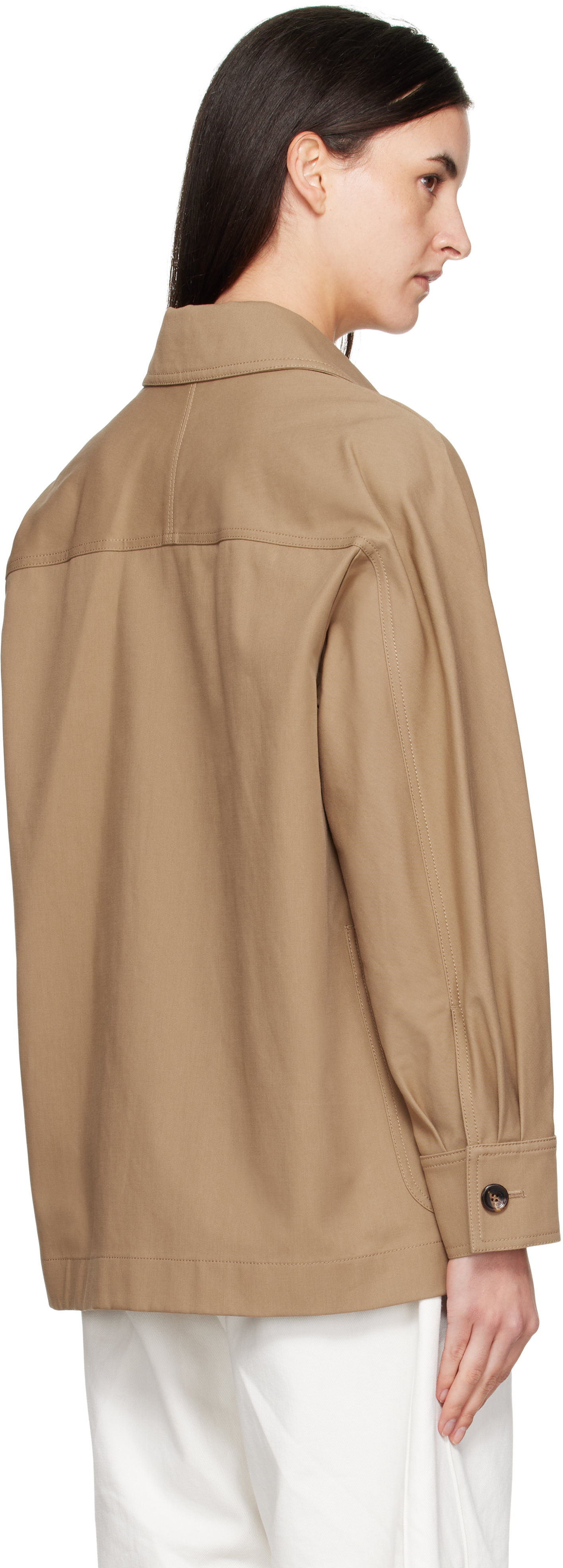 Max Mara Beige Moneta Jacket In Brown