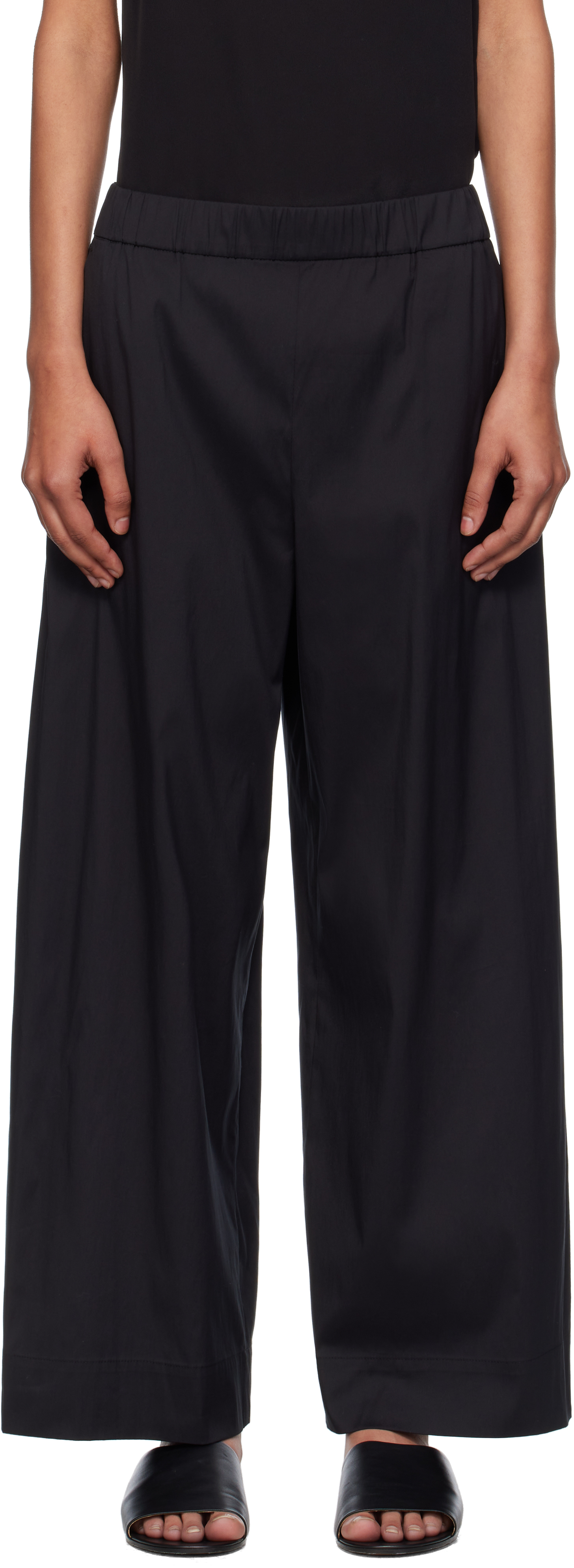 【関税込み】Max Mara ブラック Rio トラウザーズ Max Mara: ブラック Rio トラウザーズ | SSENSE 日本