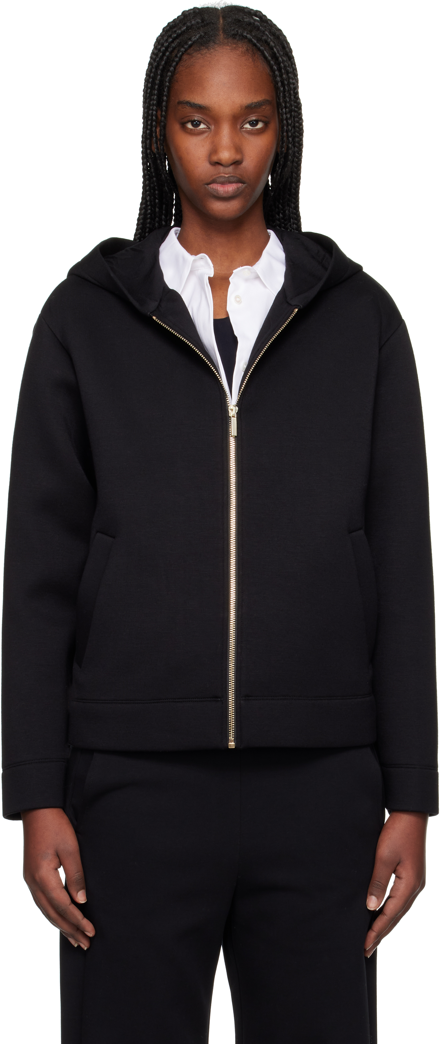 Max Mara "timeless Acorn" Bomber Jacket In 005 Black
