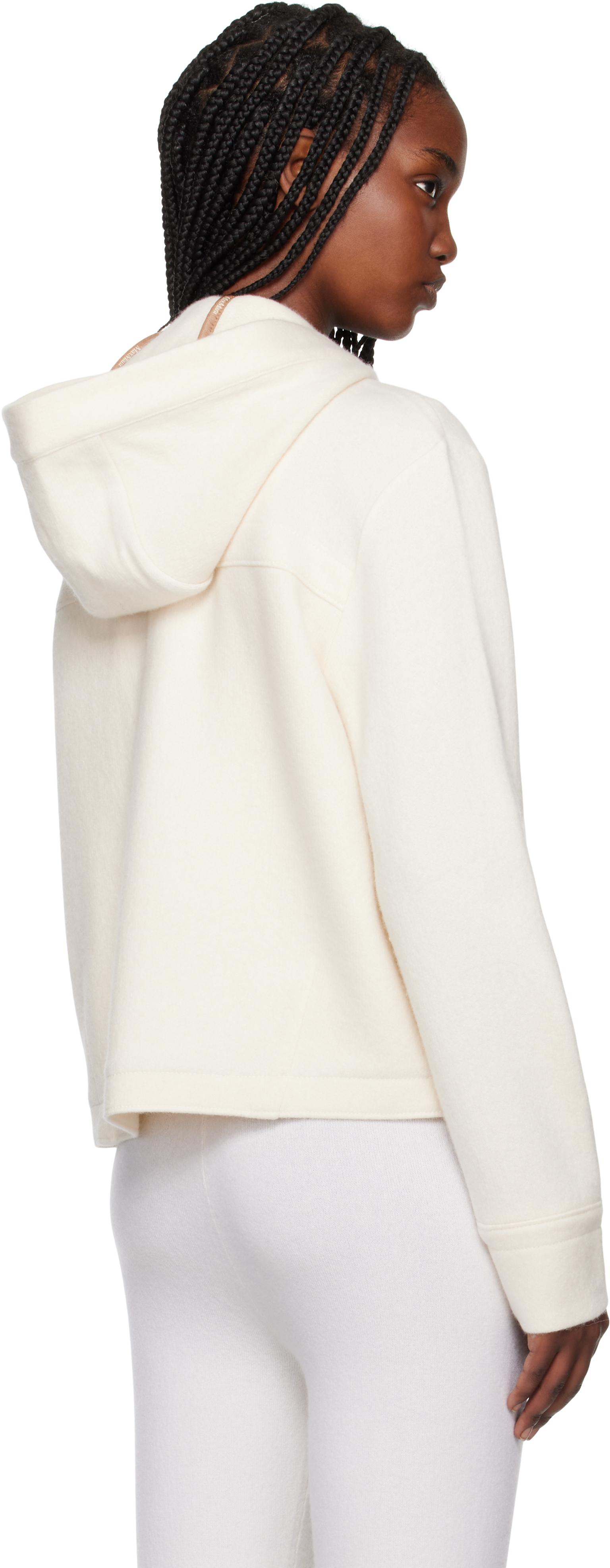 Max Mara Off-white Abilita Hoodie In 001 White