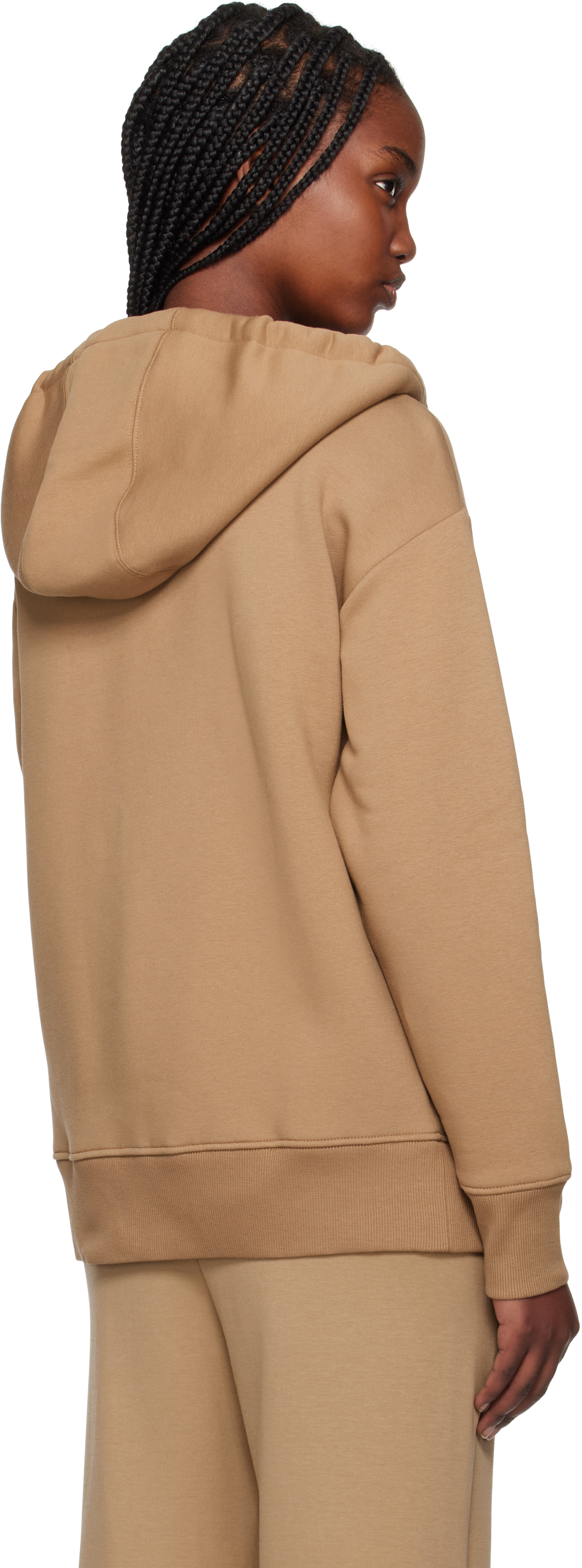 Max Mara Tan Pecos Hoodie In 003 Camel