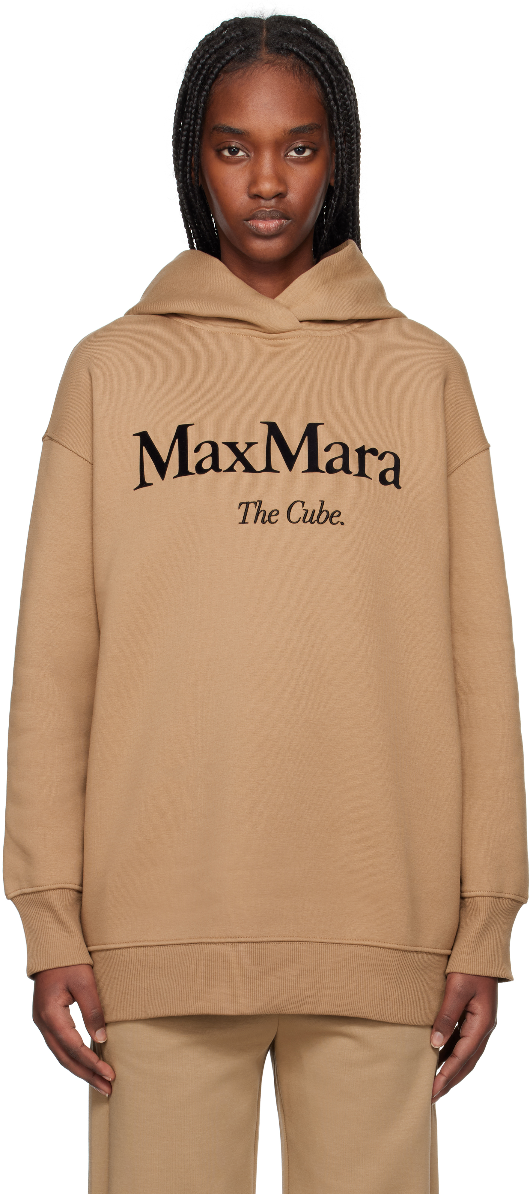 Max Mara Tan Felpa Hoodie In 003 Camel