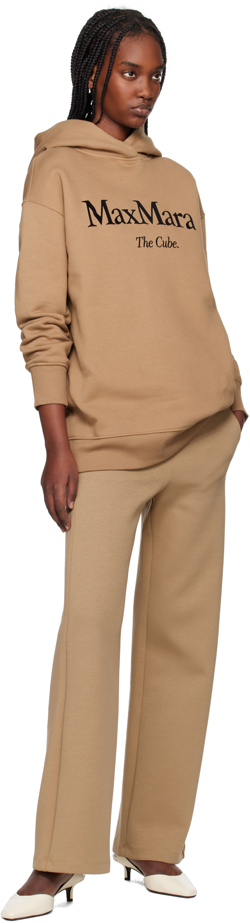 Max Mara Tan Felpa Hoodie In 003 Camel